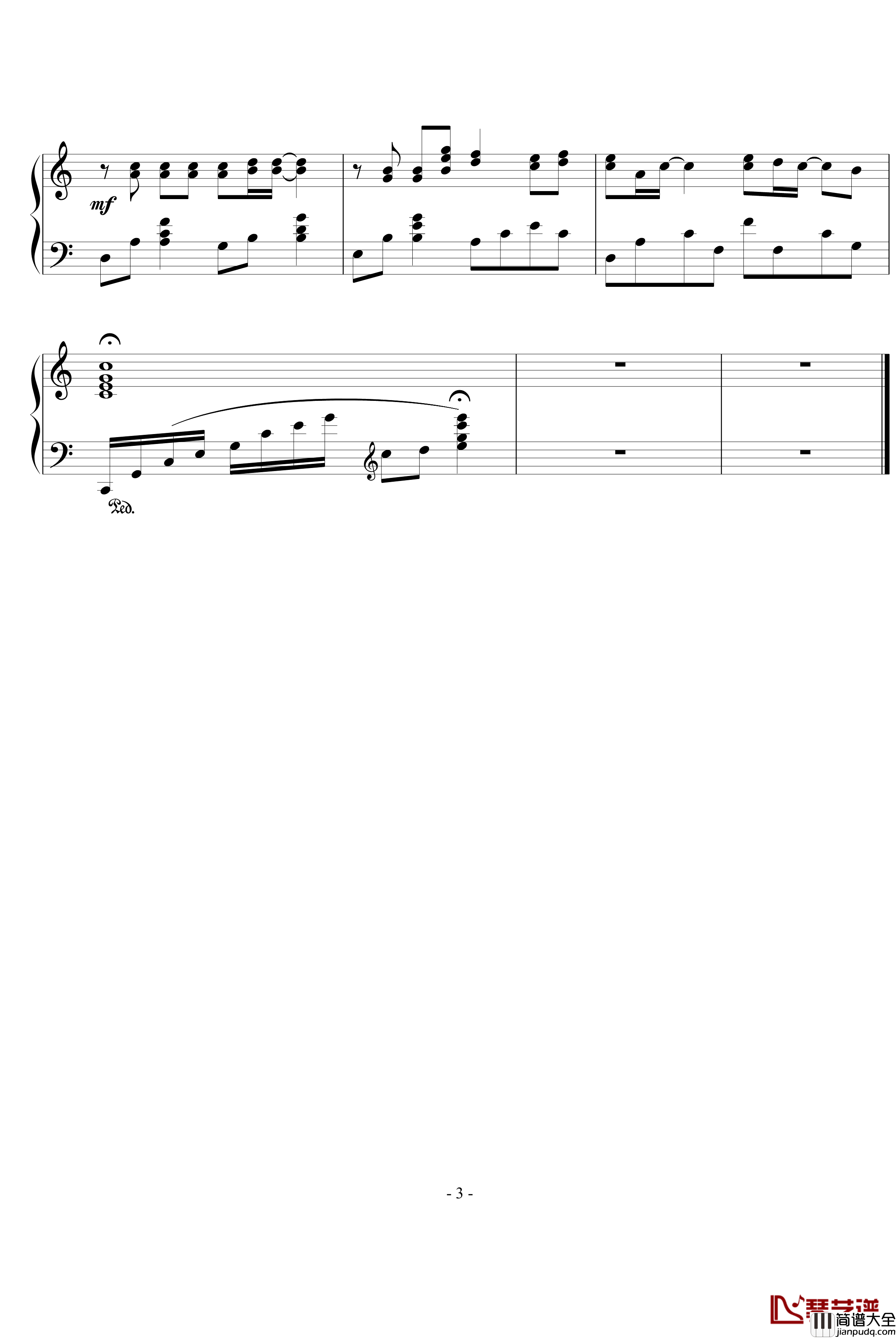 somewhere钢琴谱_秀逗魔导士_桑岛法子