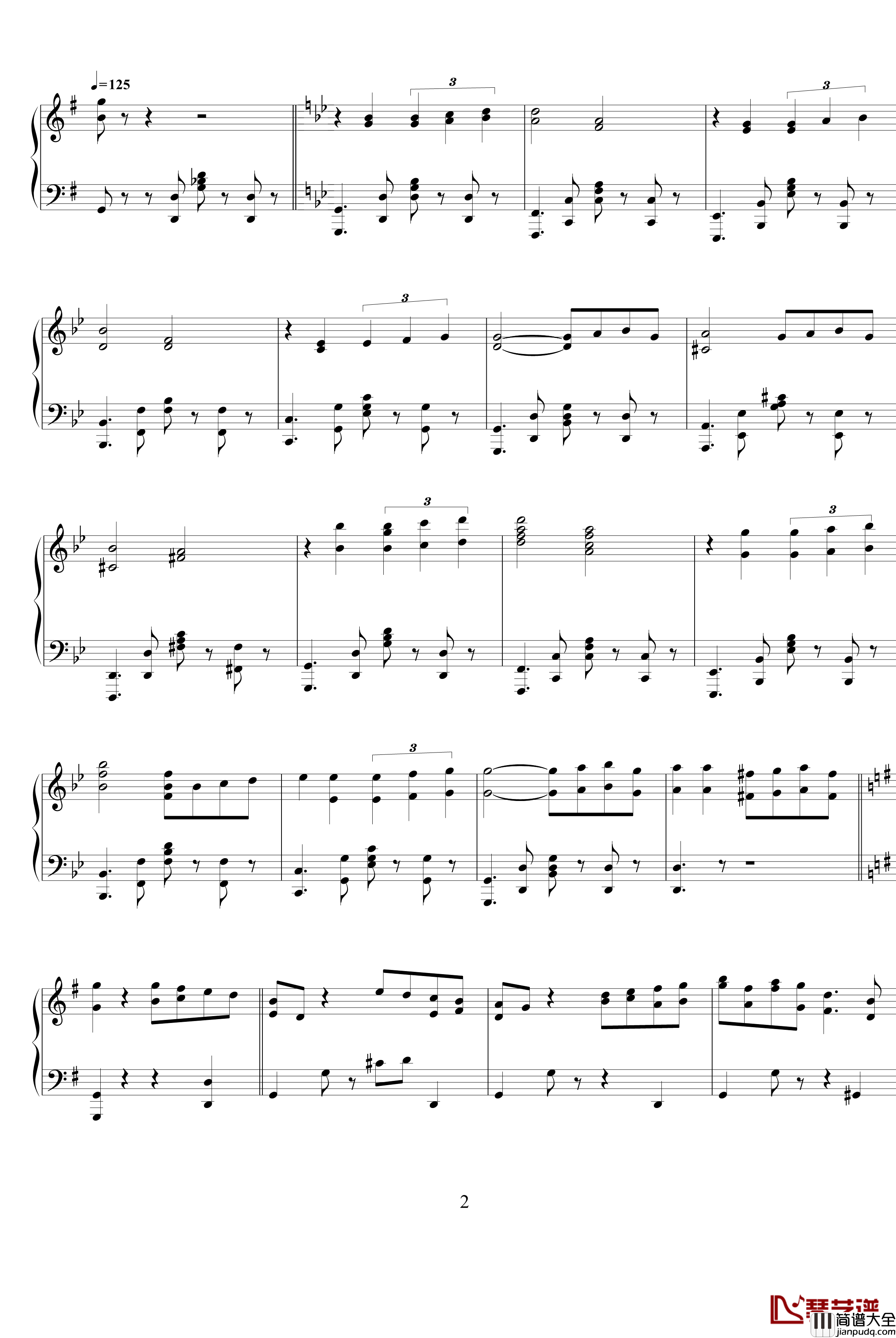 POR_UNA_CABEZA钢琴谱_影视