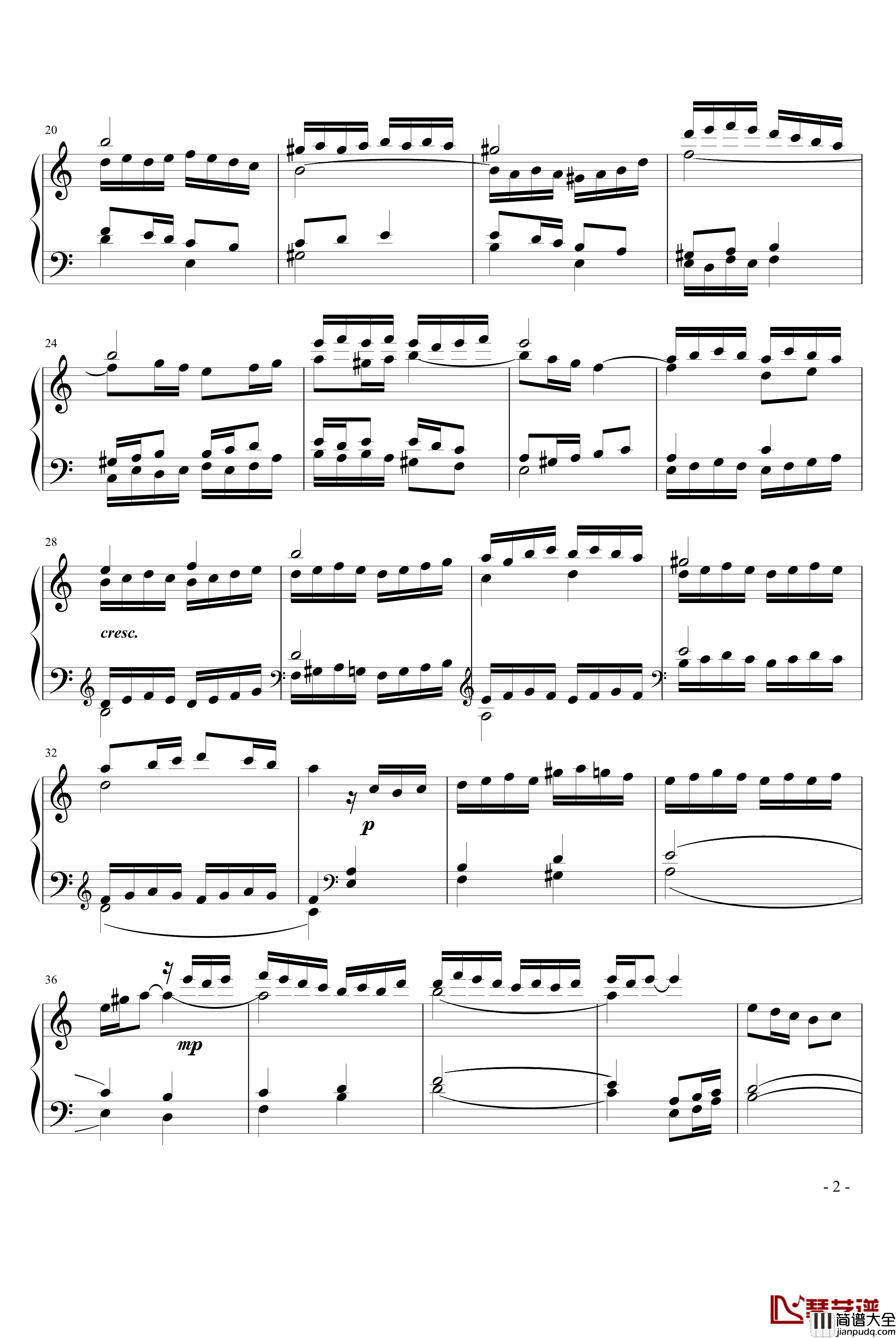 a小调_四部创意_钢琴谱_902chang