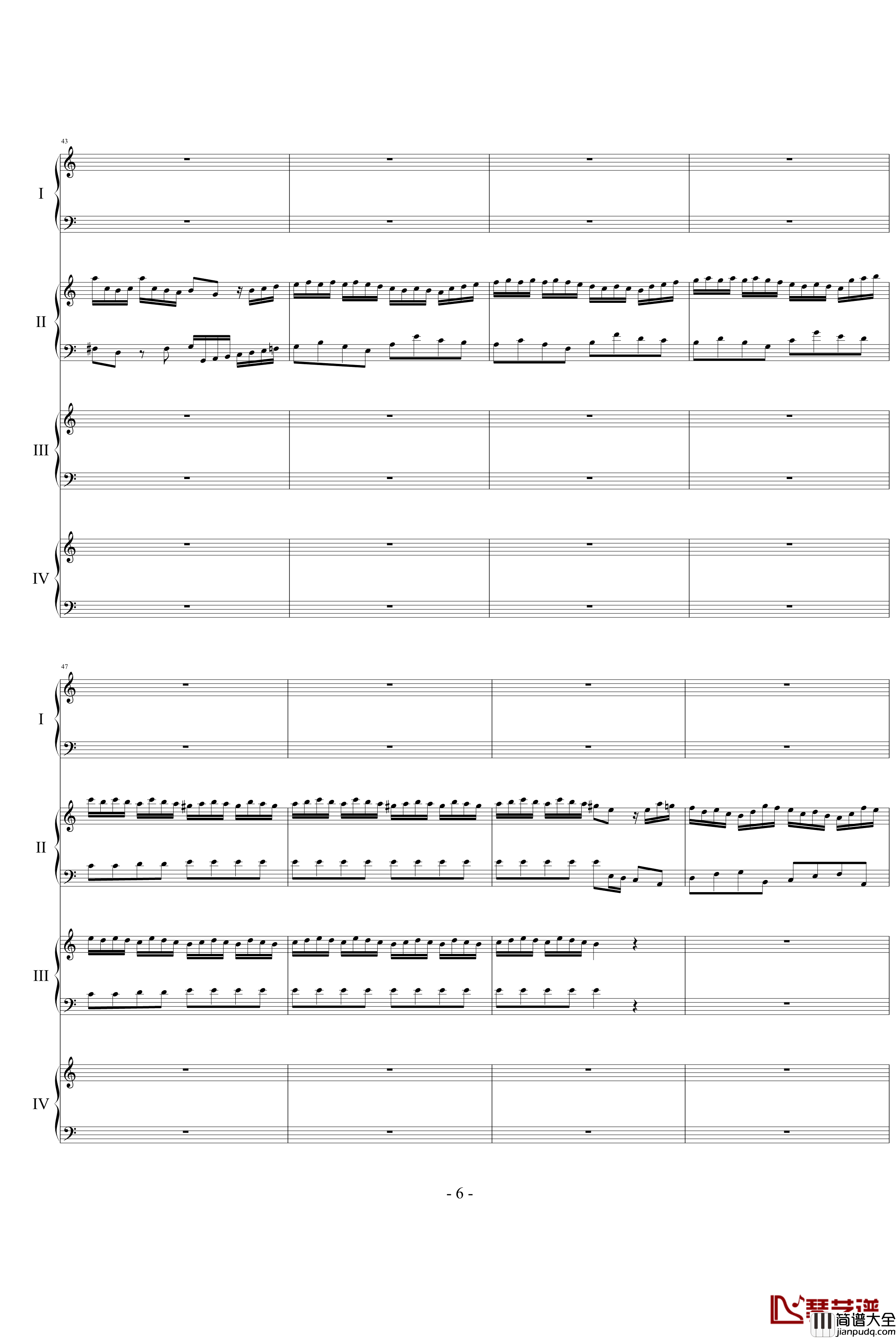 巴赫为四架钢琴写的钢琴协奏曲钢琴谱_巴赫_P.E.Bach