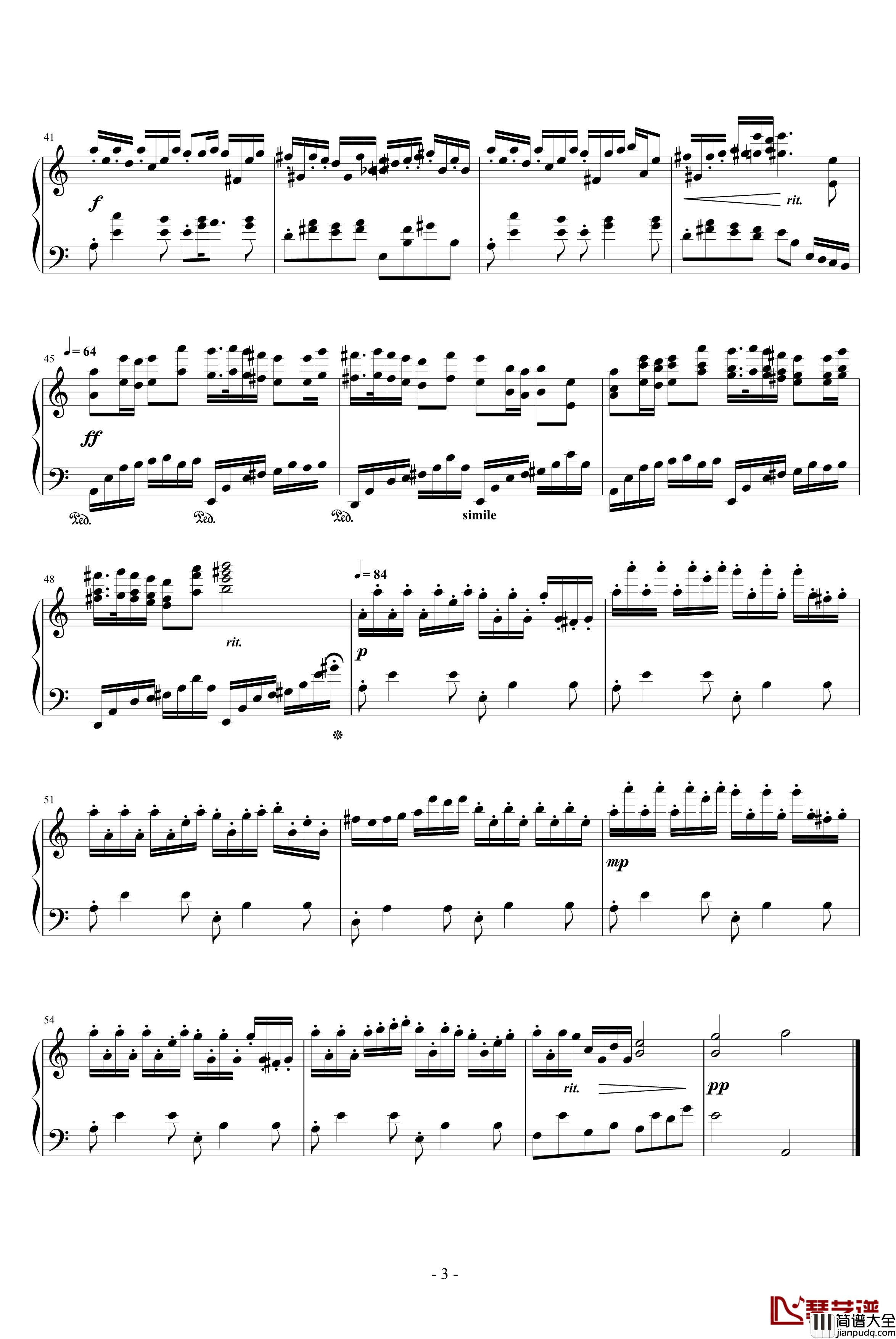 淡香雨季钢琴谱_乐侠