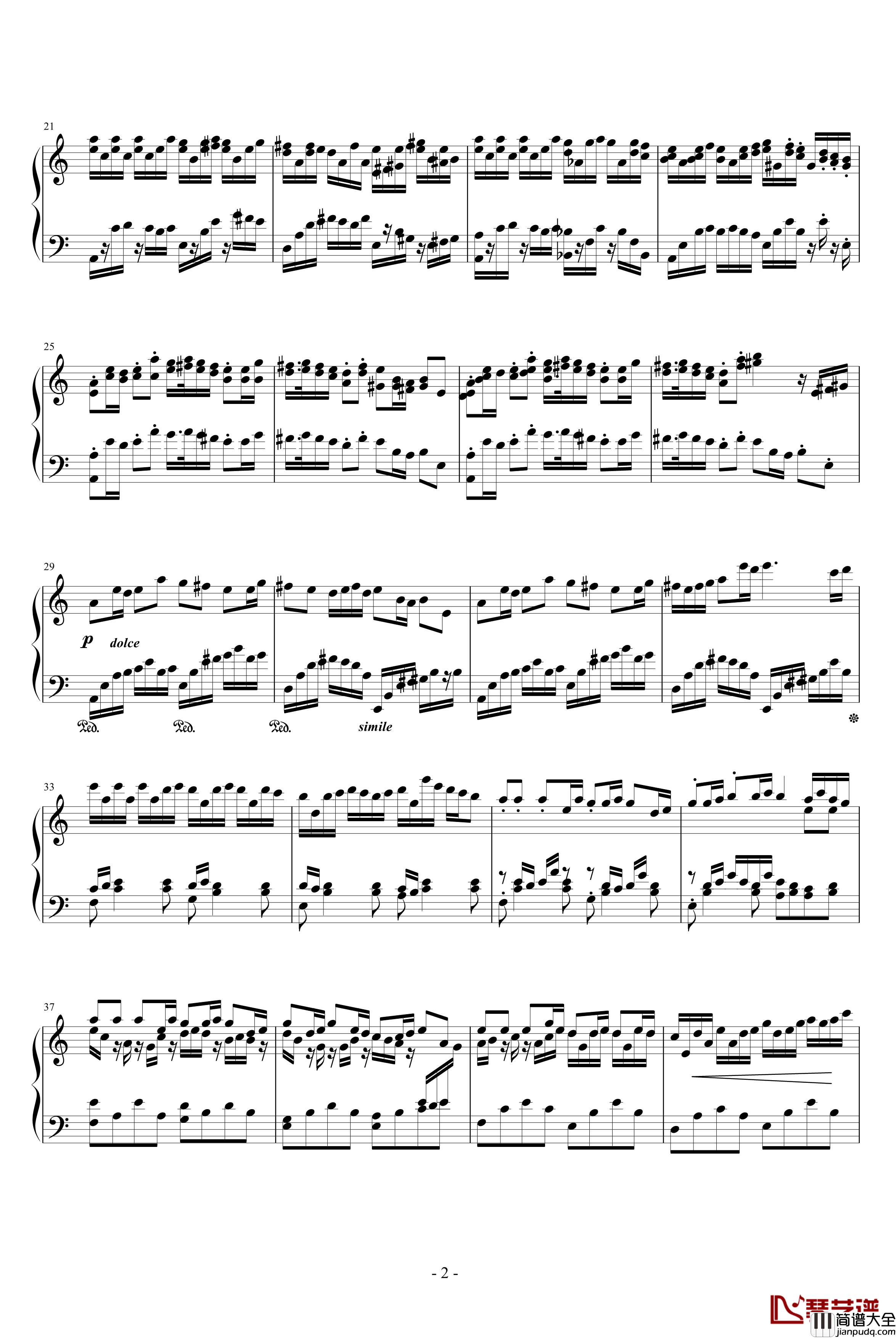 淡香雨季钢琴谱_乐侠