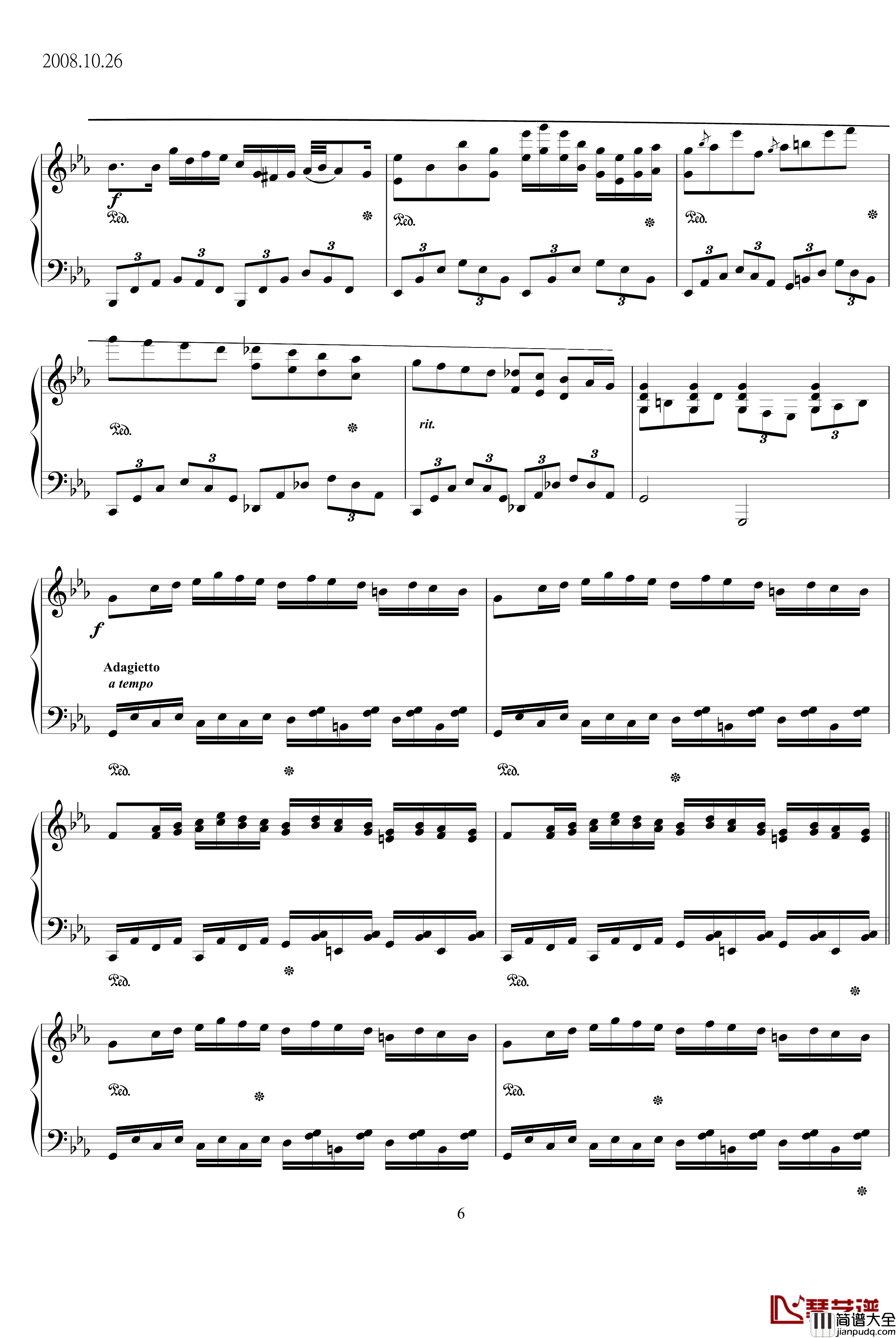 c小调叙事曲钢琴谱_leeyang521