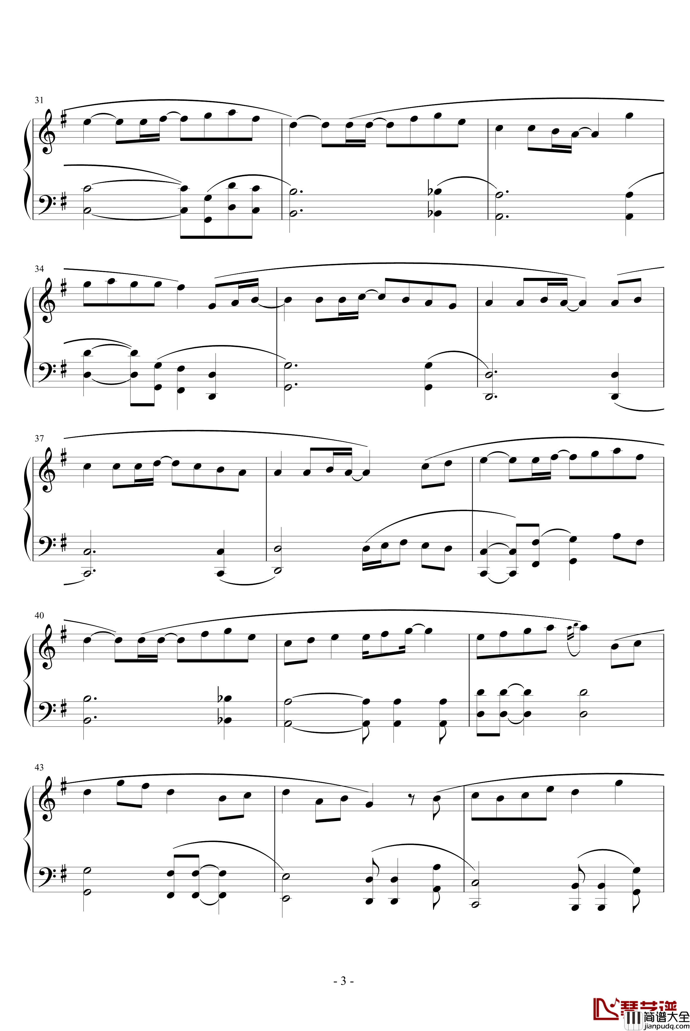 私奔到月球钢琴谱_五月天