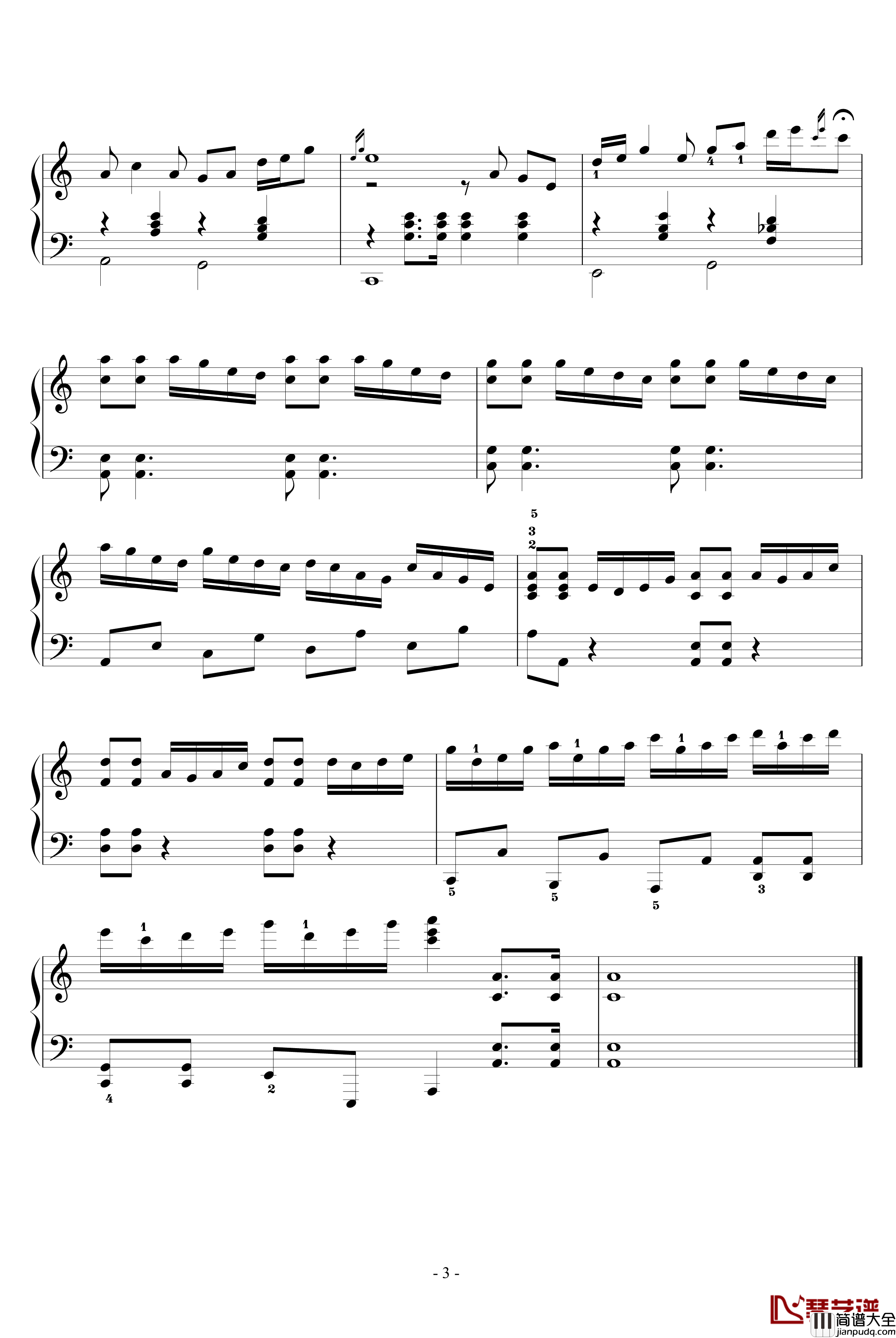 狂欢节钢琴谱_赠左婕_塞外孤笛