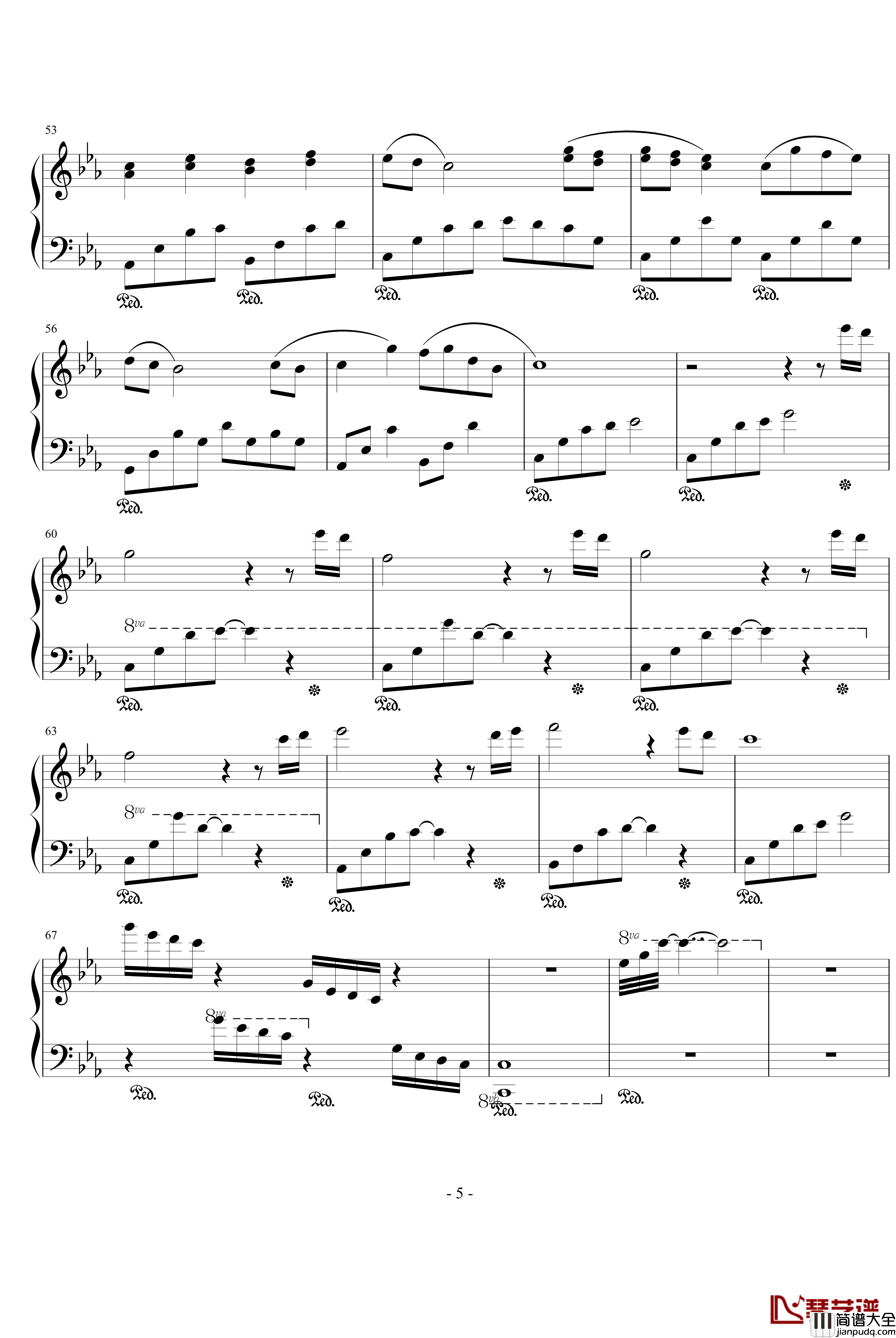 西湖泪钢琴谱_惜别_薄荷草