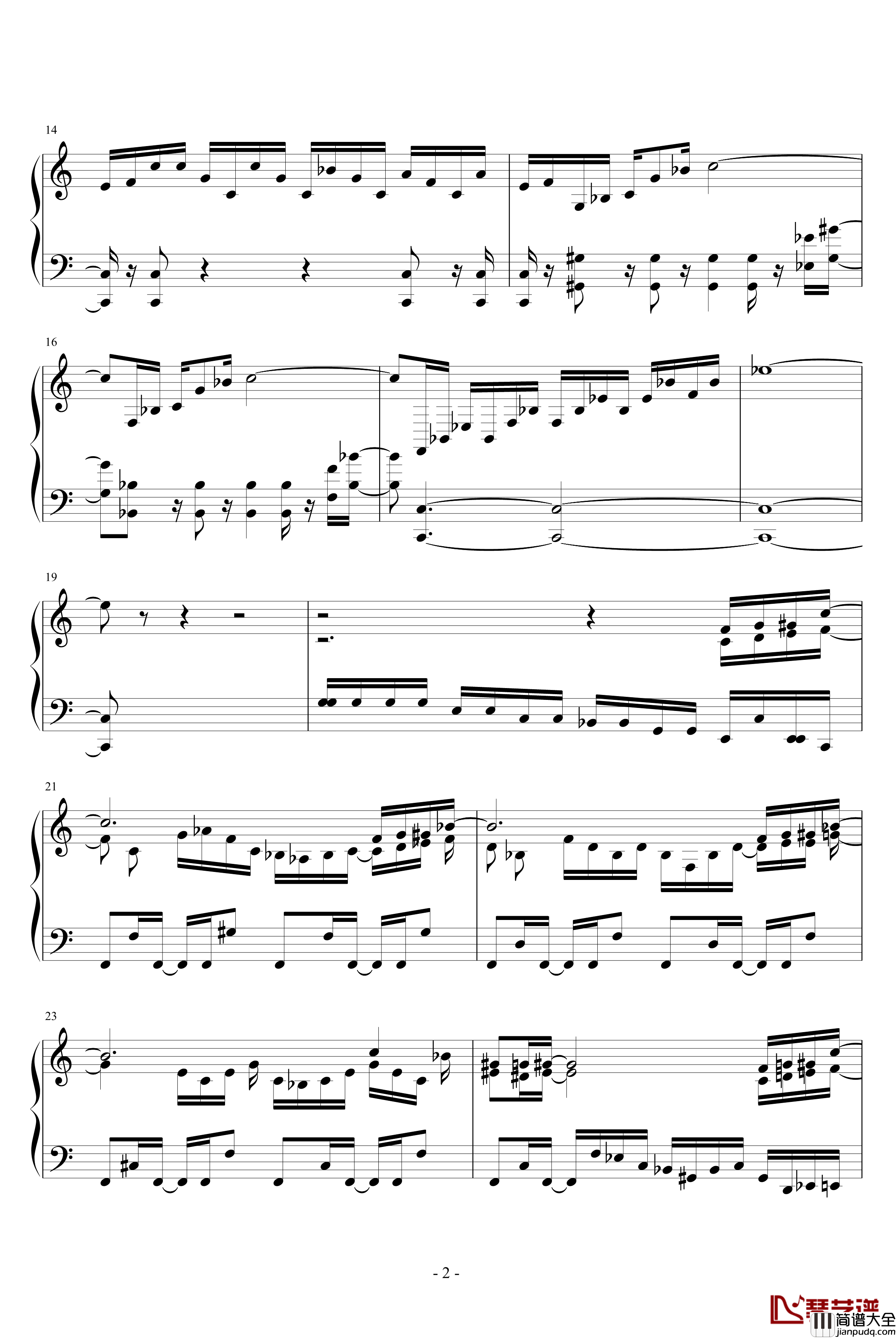 黑十字天马骑士曲钢琴谱_暴风雷电_吴大鹏