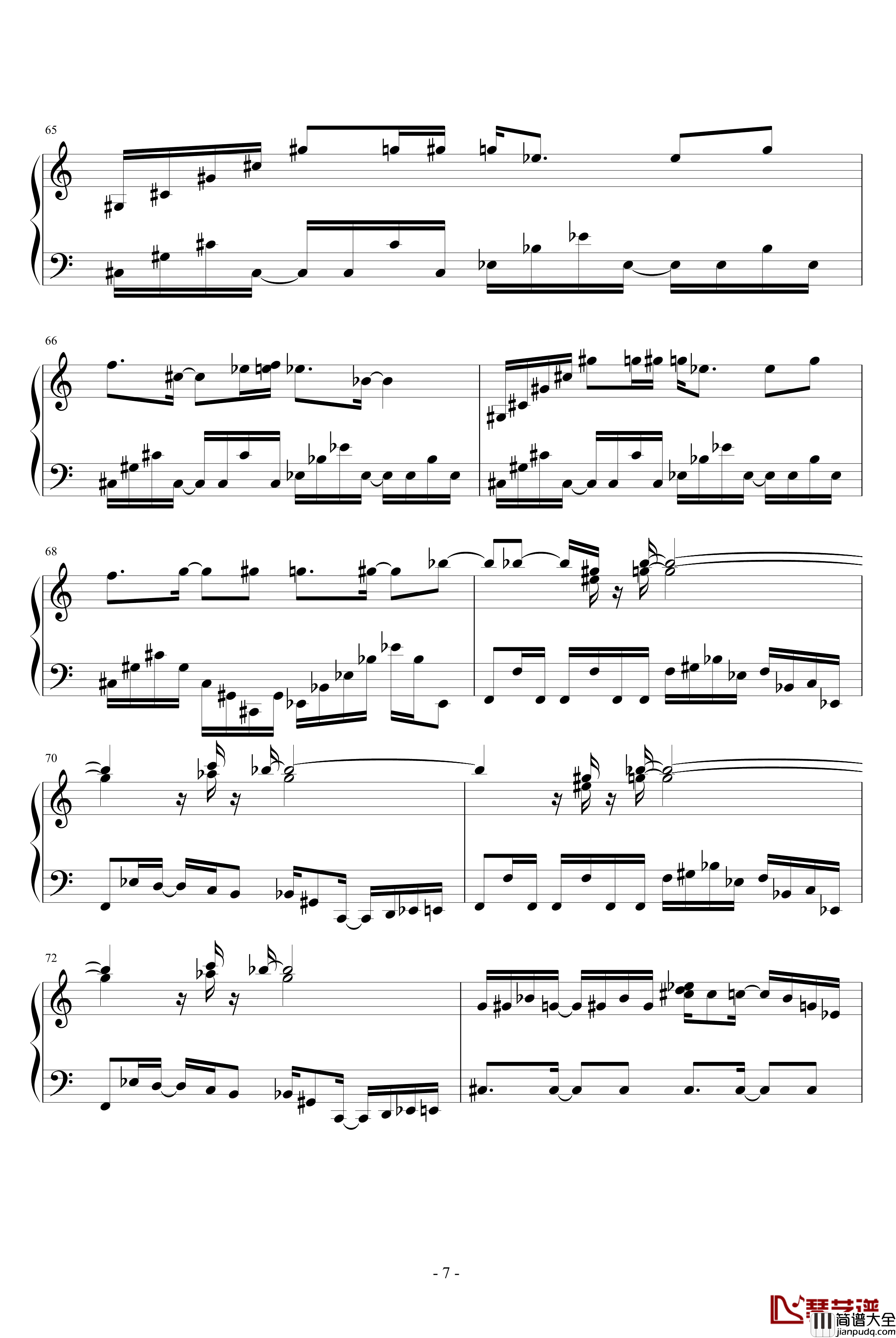 黑十字天马骑士曲钢琴谱_暴风雷电_吴大鹏