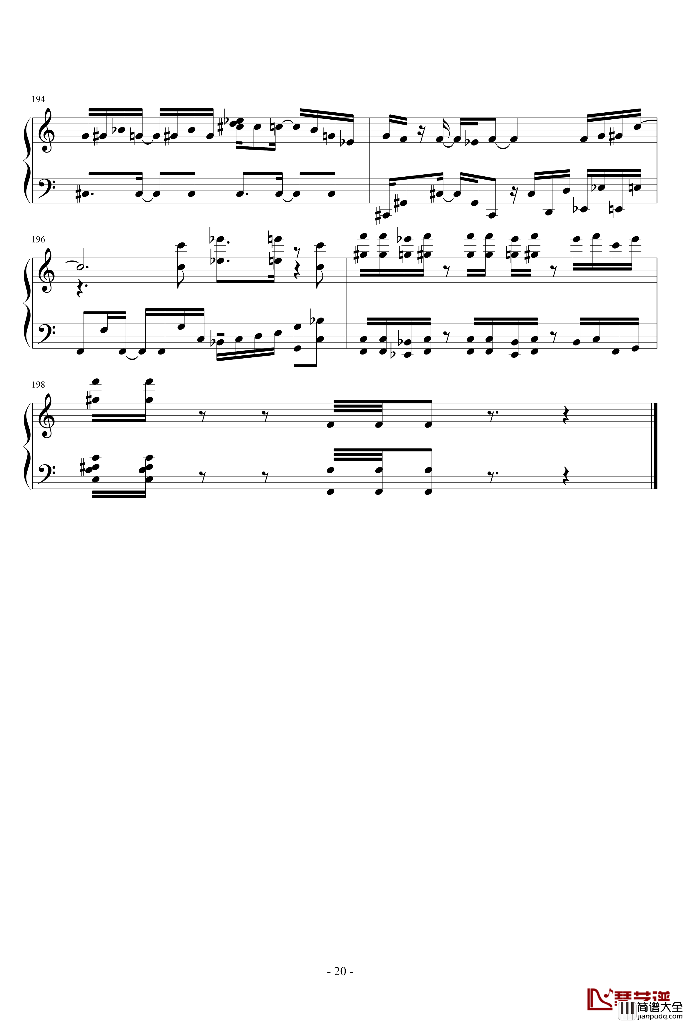 黑十字天马骑士曲钢琴谱_暴风雷电_吴大鹏