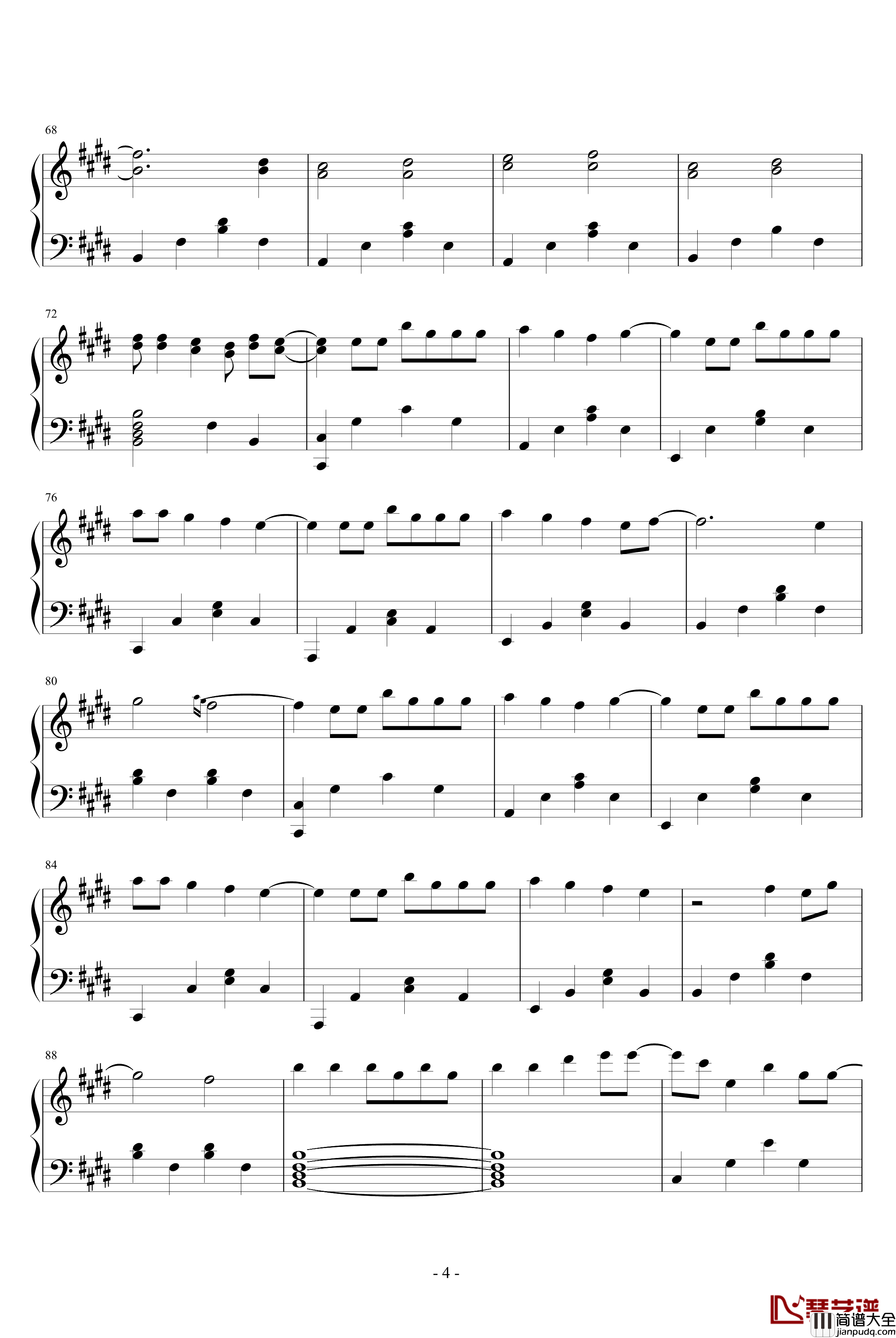 innocence钢琴谱_艾薇儿