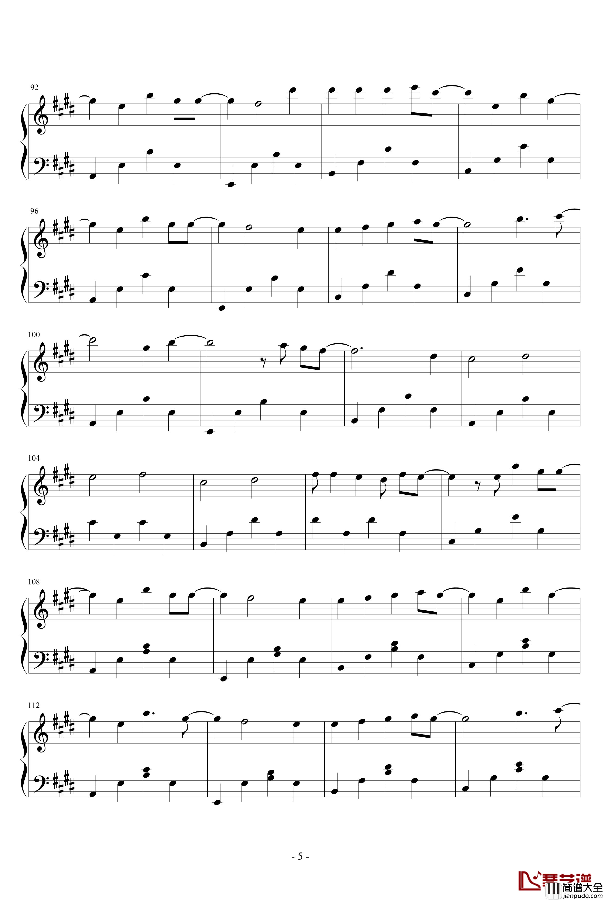 innocence钢琴谱_艾薇儿