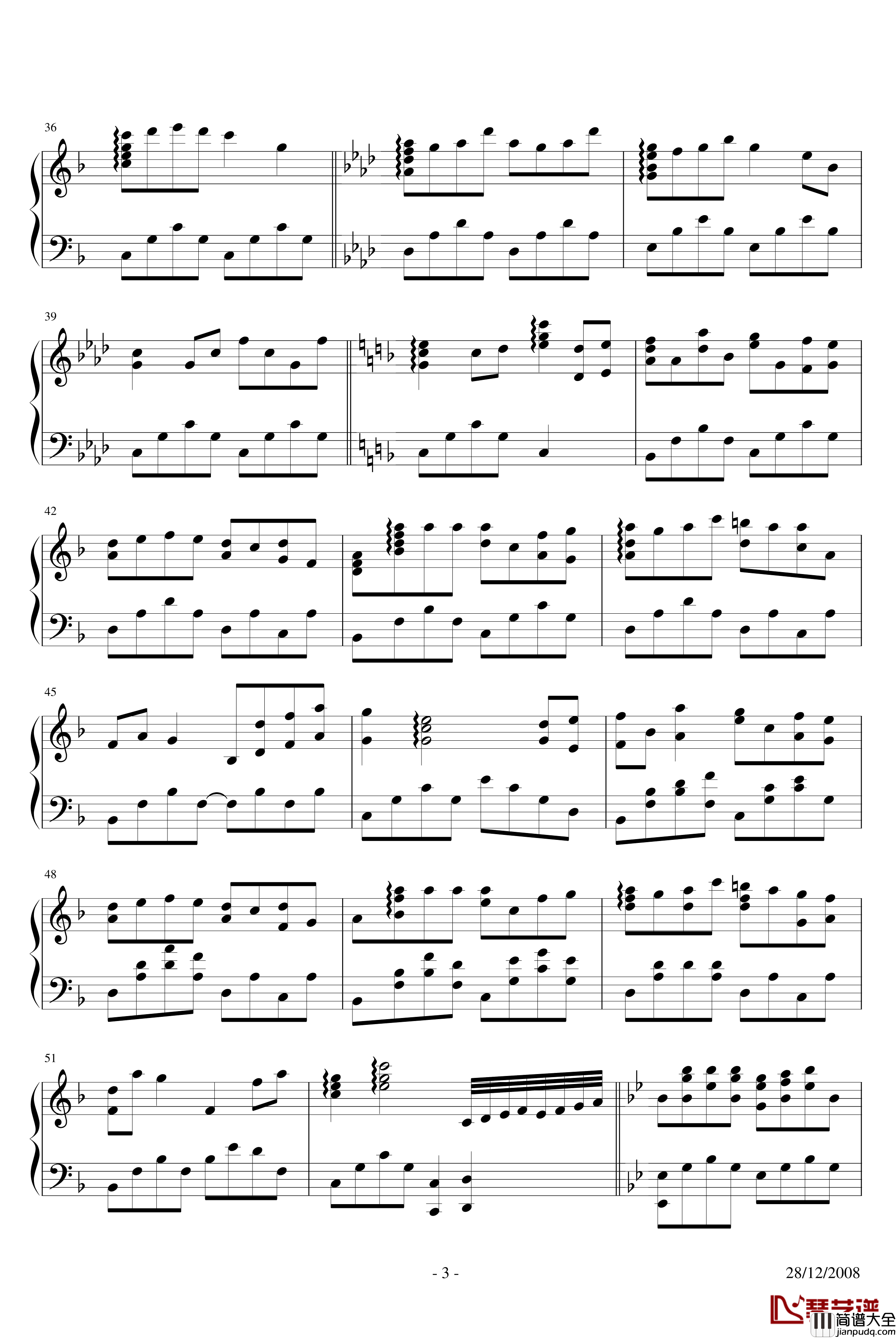 つないだ手にキスを钢琴谱_奏之曲_Allen