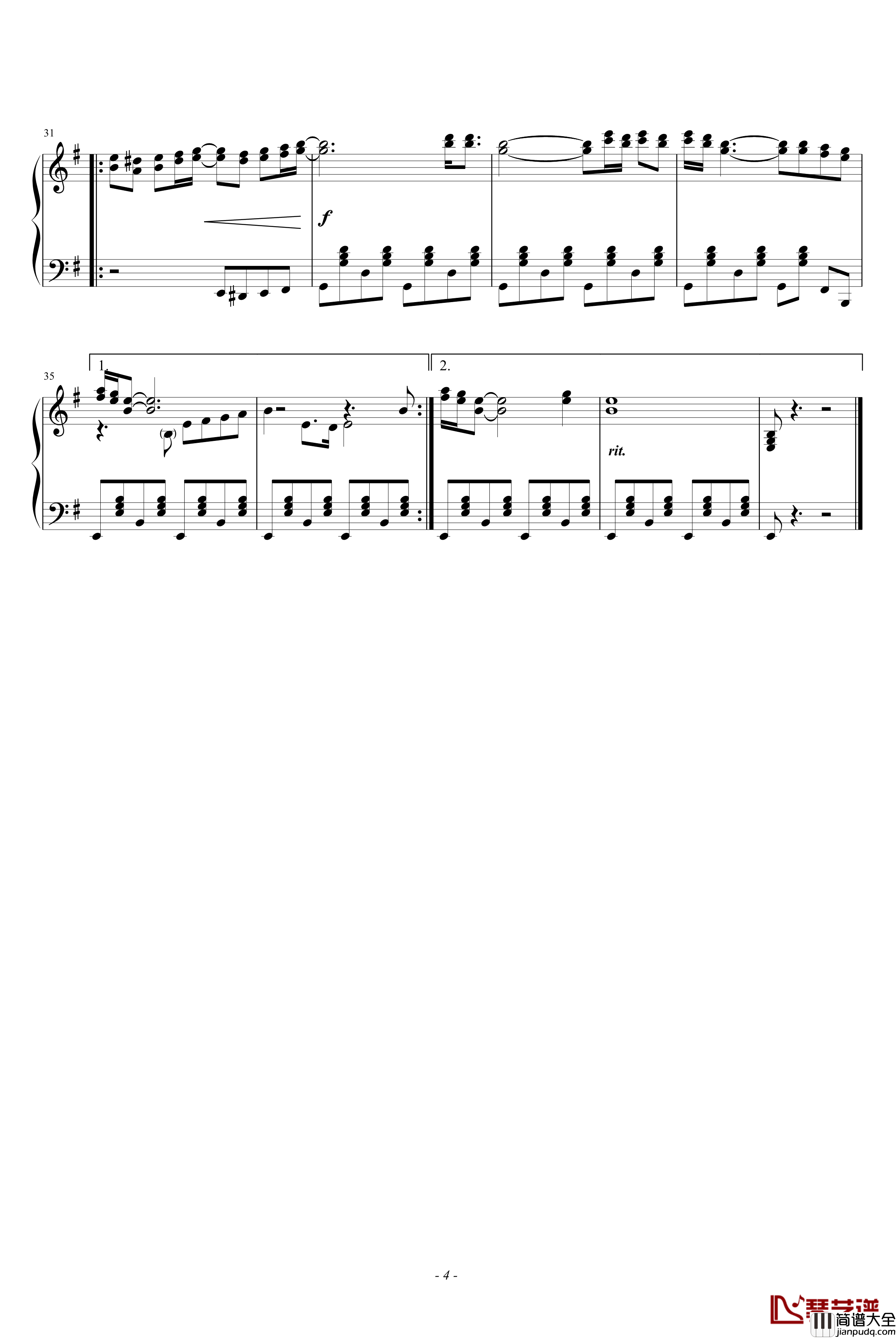 山鹰之歌钢琴谱_保罗西蒙