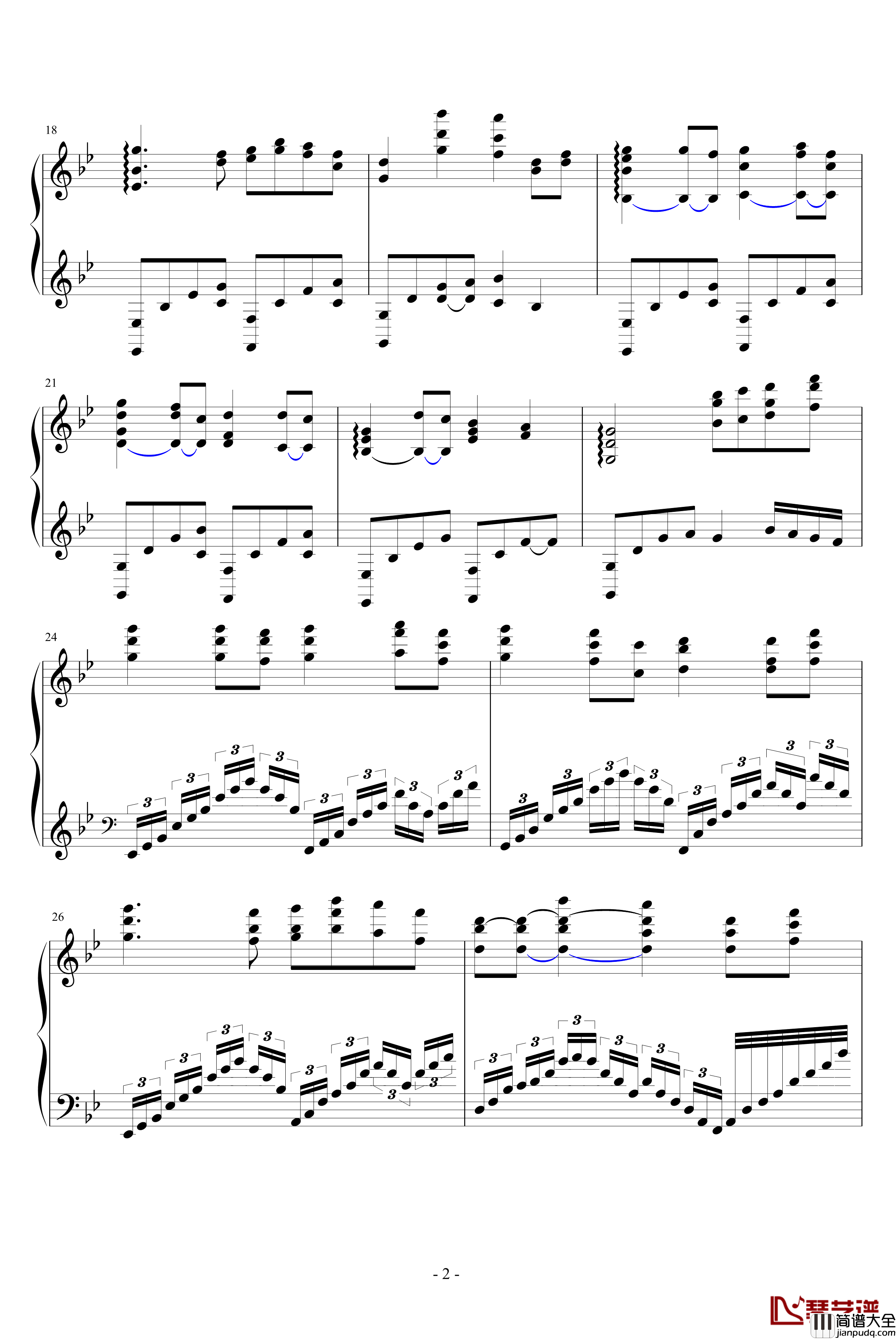 跨越时代的思念钢琴谱_犬夜叉