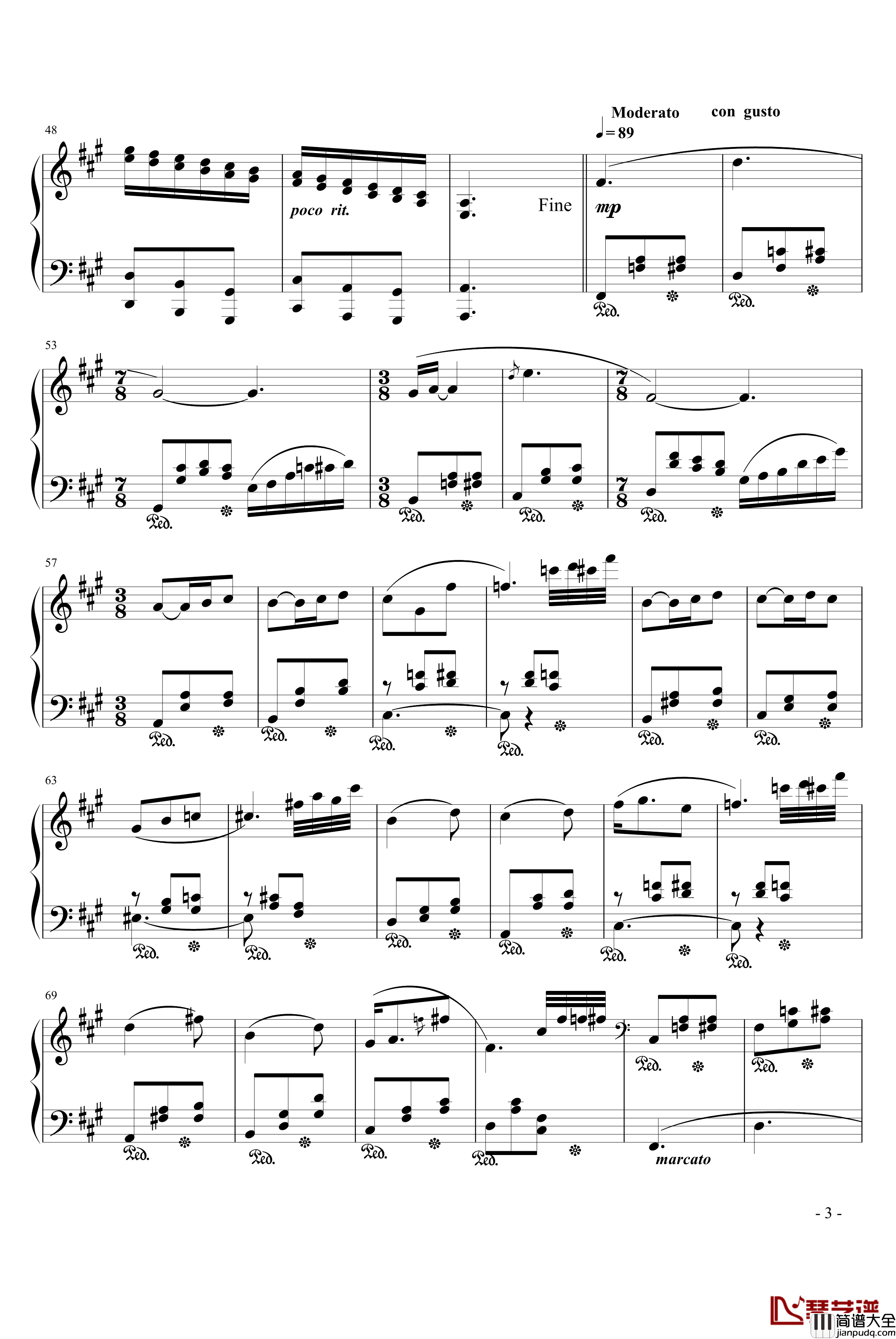 谐谑曲钢琴谱_902chang