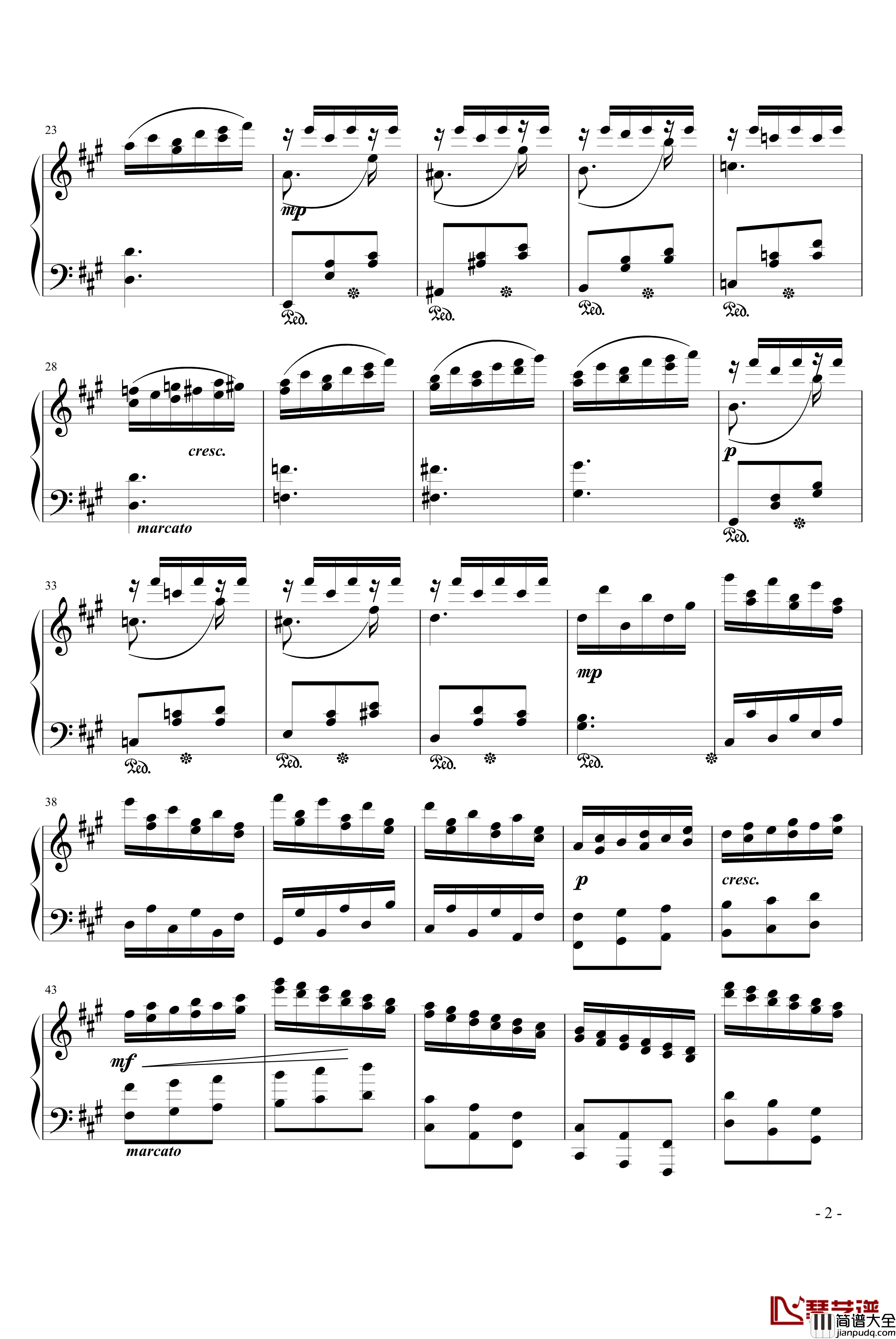 谐谑曲钢琴谱_902chang