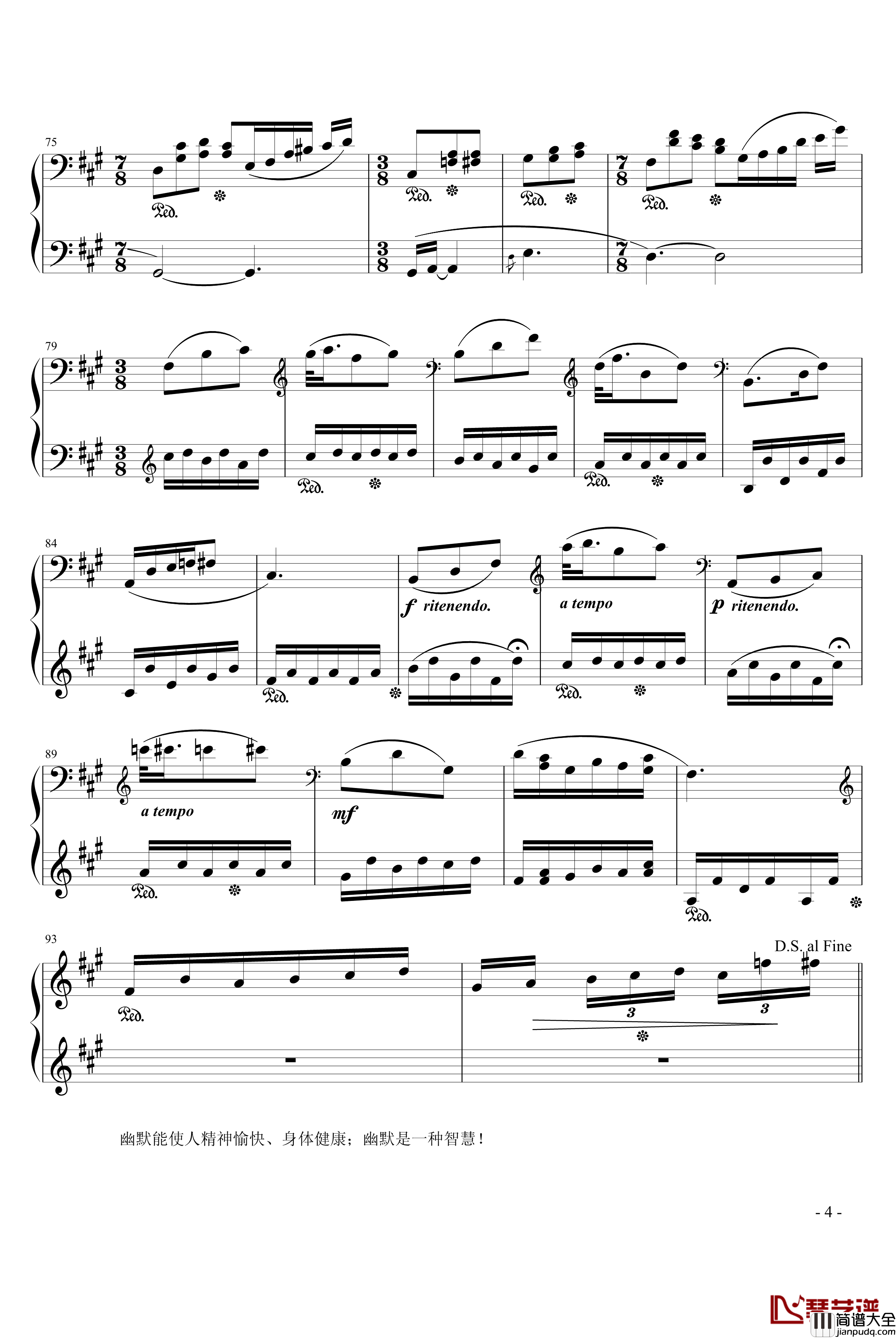 谐谑曲钢琴谱_902chang