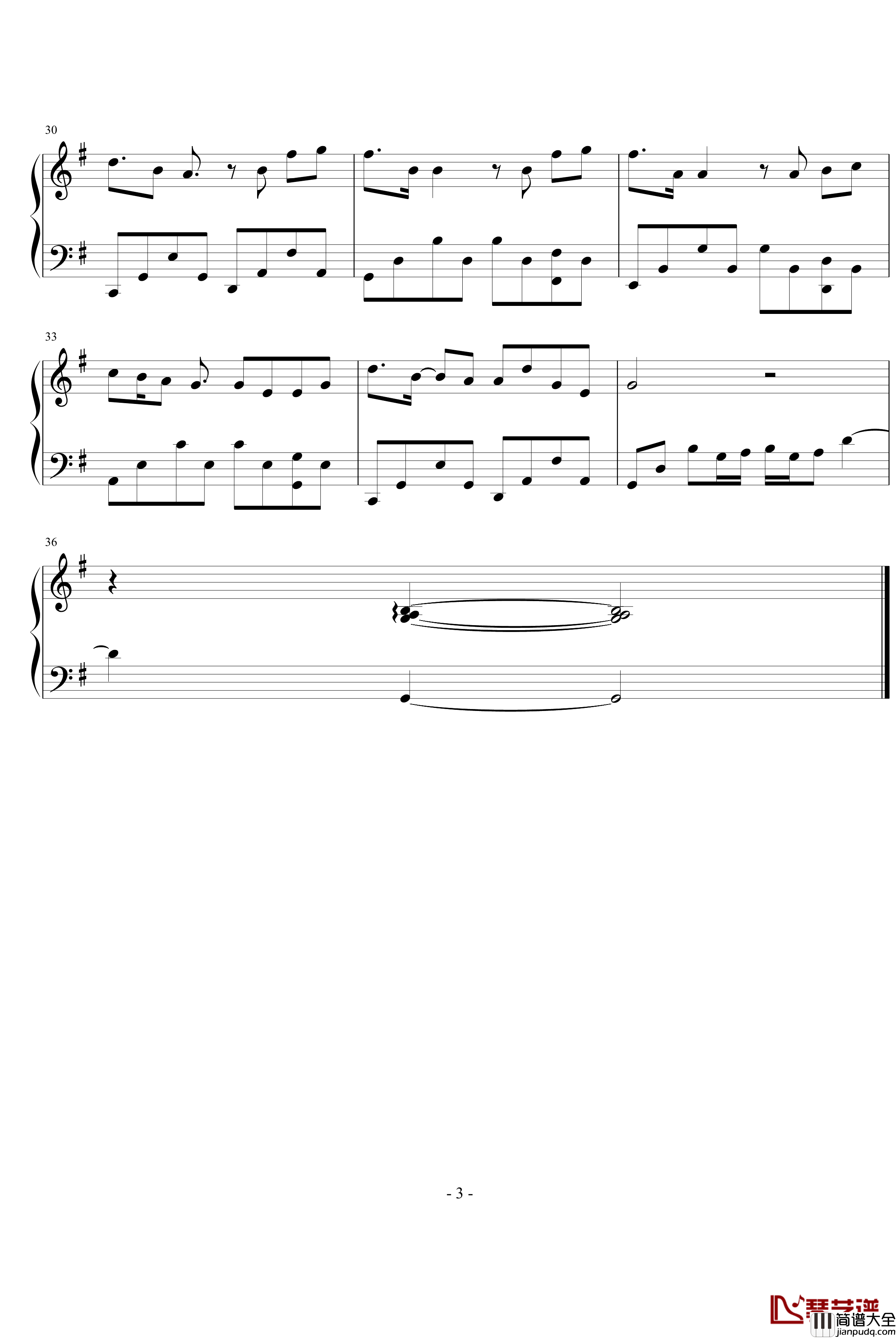 印迹钢琴谱_lokong