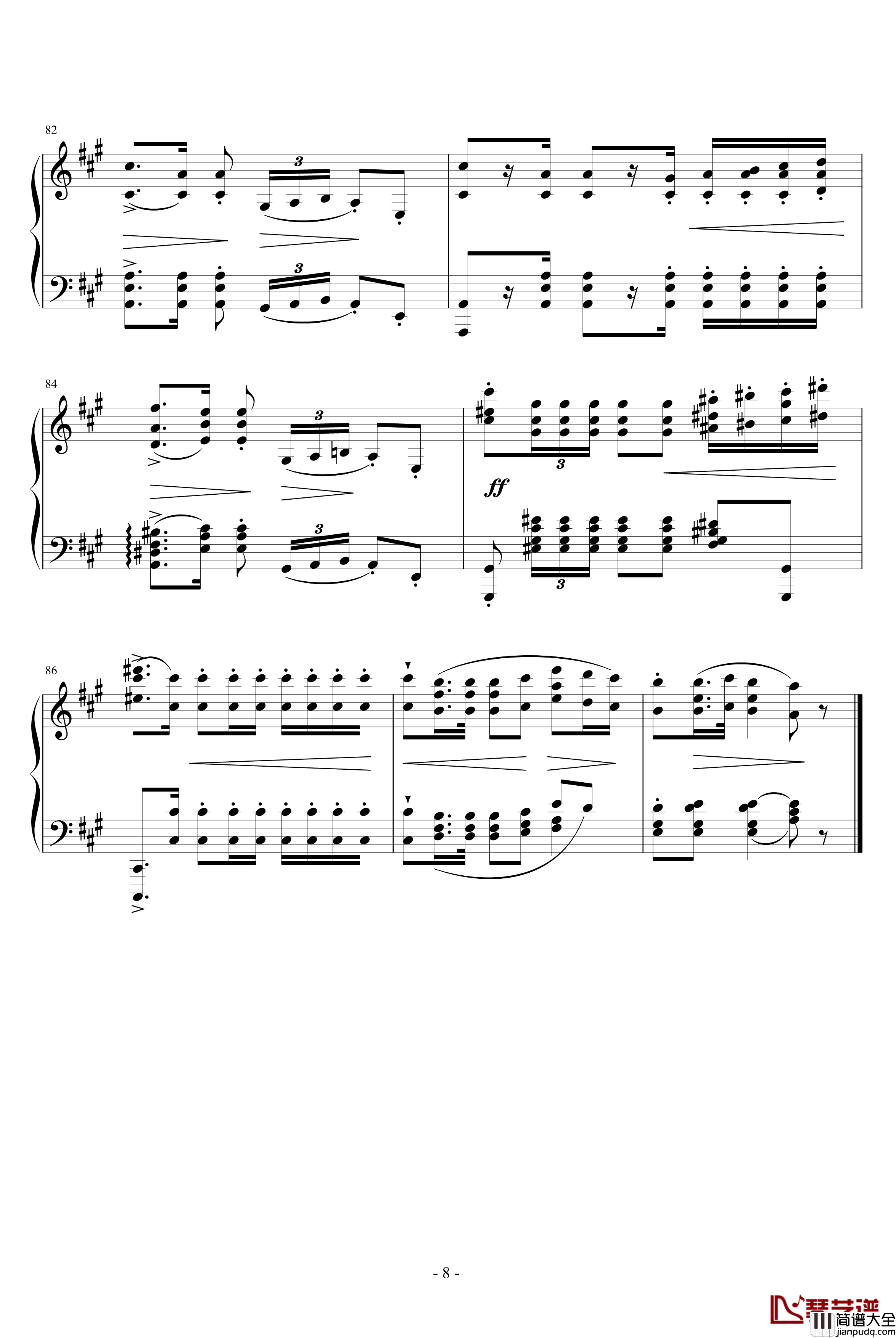 A大调波罗乃兹舞曲钢琴谱_肖邦_chopin