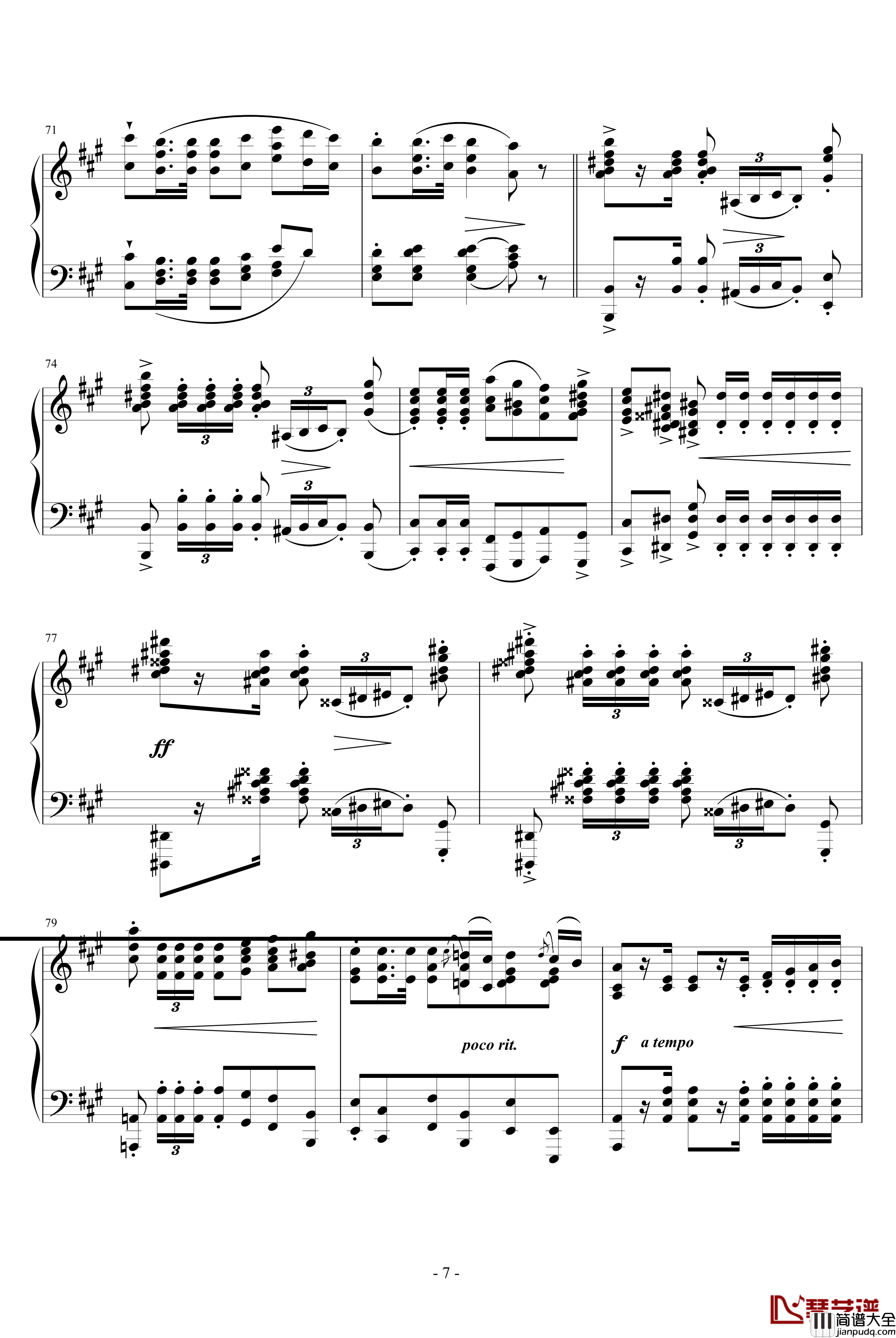 A大调波罗乃兹舞曲钢琴谱_肖邦_chopin