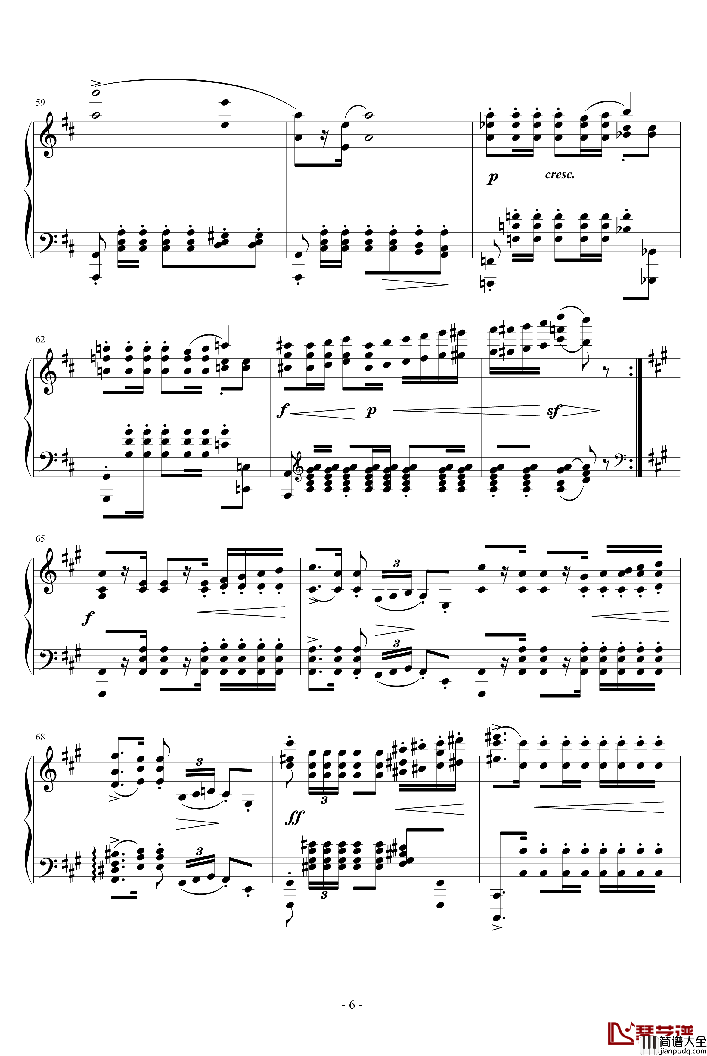 A大调波罗乃兹舞曲钢琴谱_肖邦_chopin