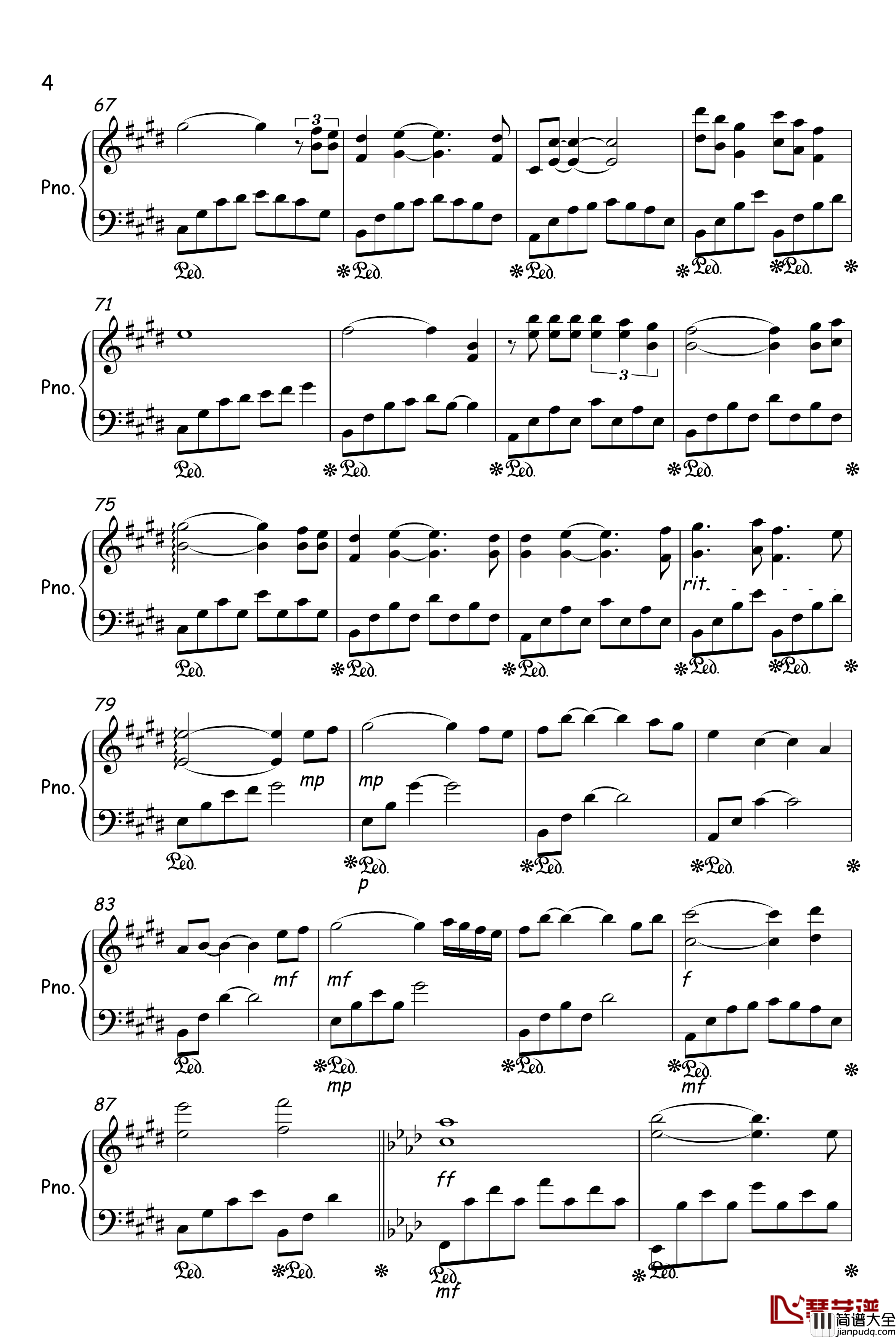 My_Heart_Will_Go_On钢琴谱_苦后甘甜版_Celine_Dion