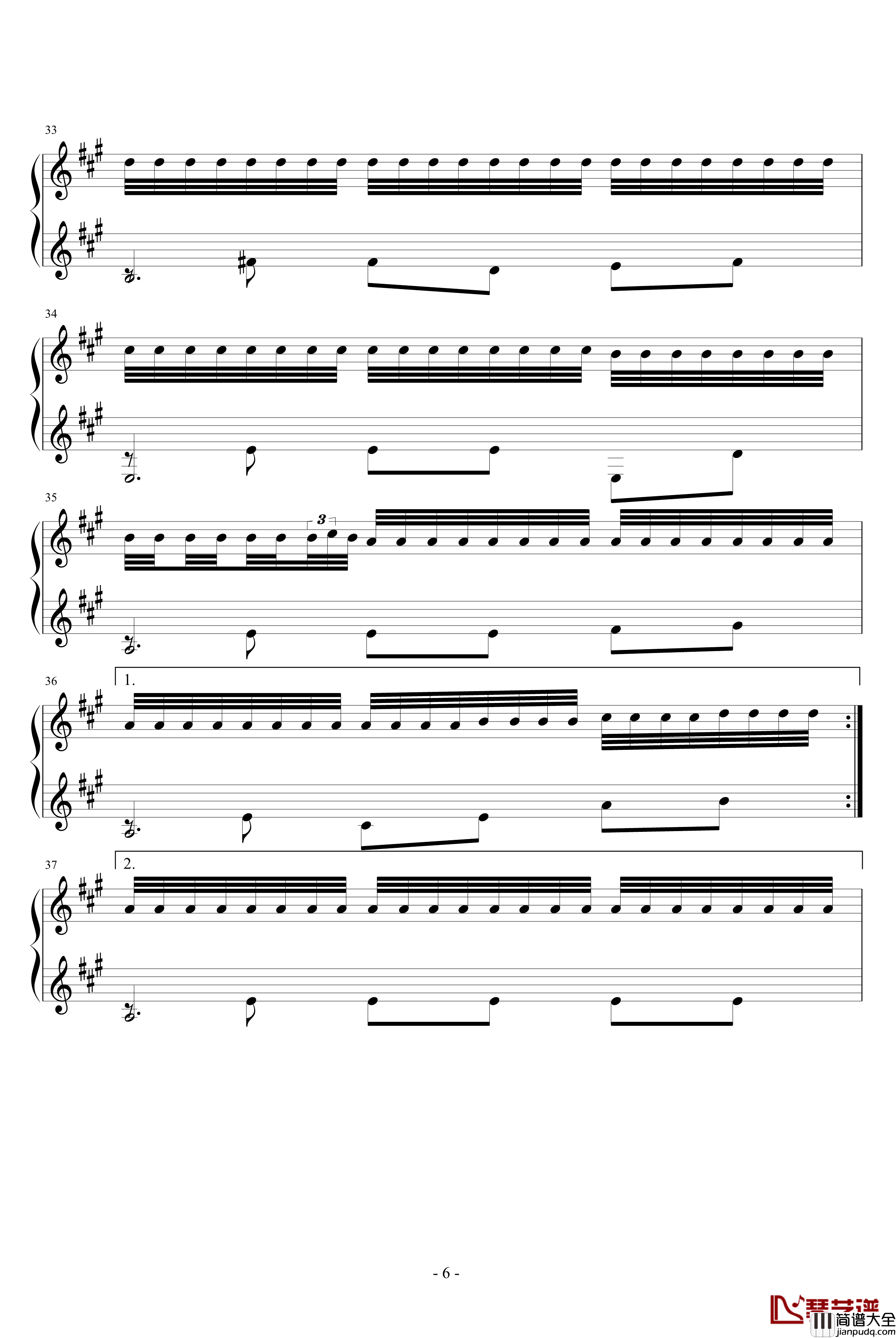 阿尔罕布拉宫的回忆钢琴谱_塔雷嘉