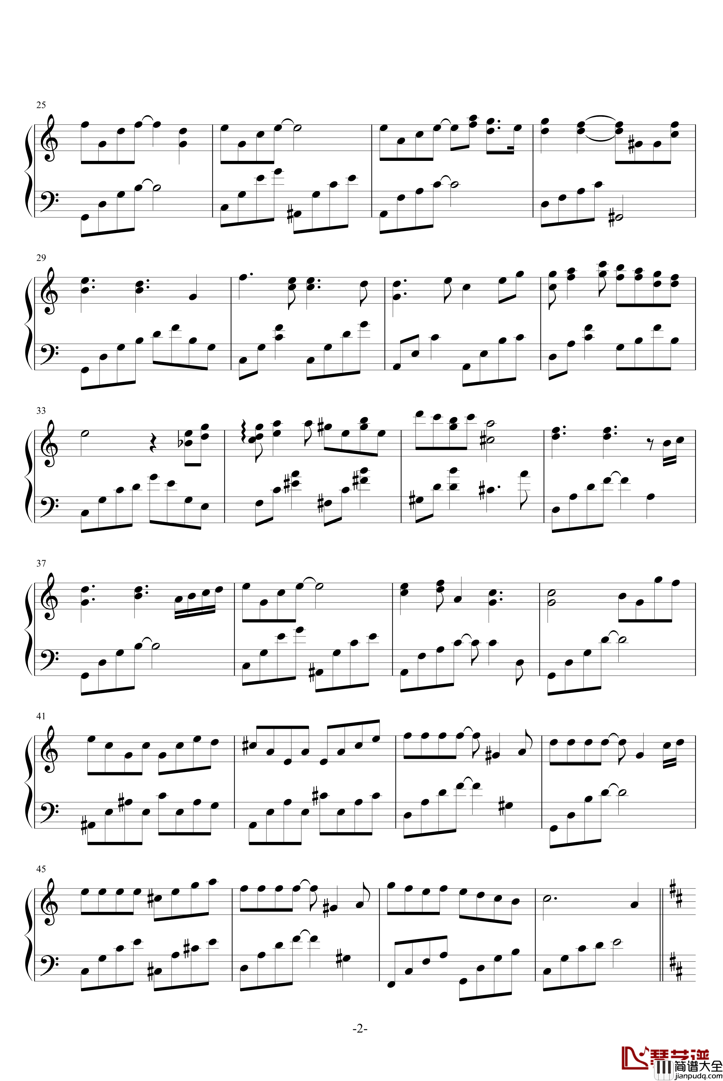 飘散钢琴谱_天心琴