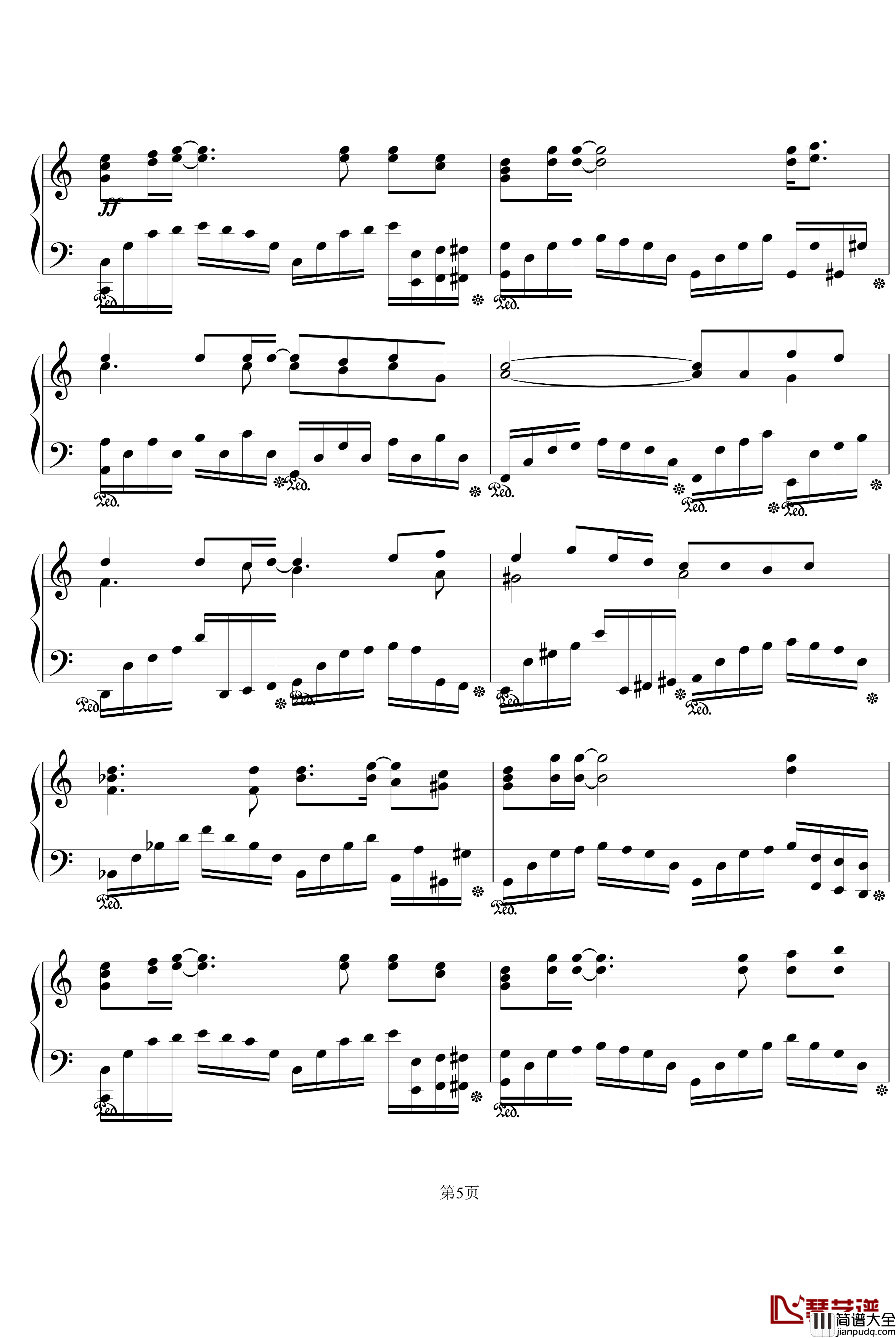 盛开在遗忘之后钢琴谱_名侦探柯南