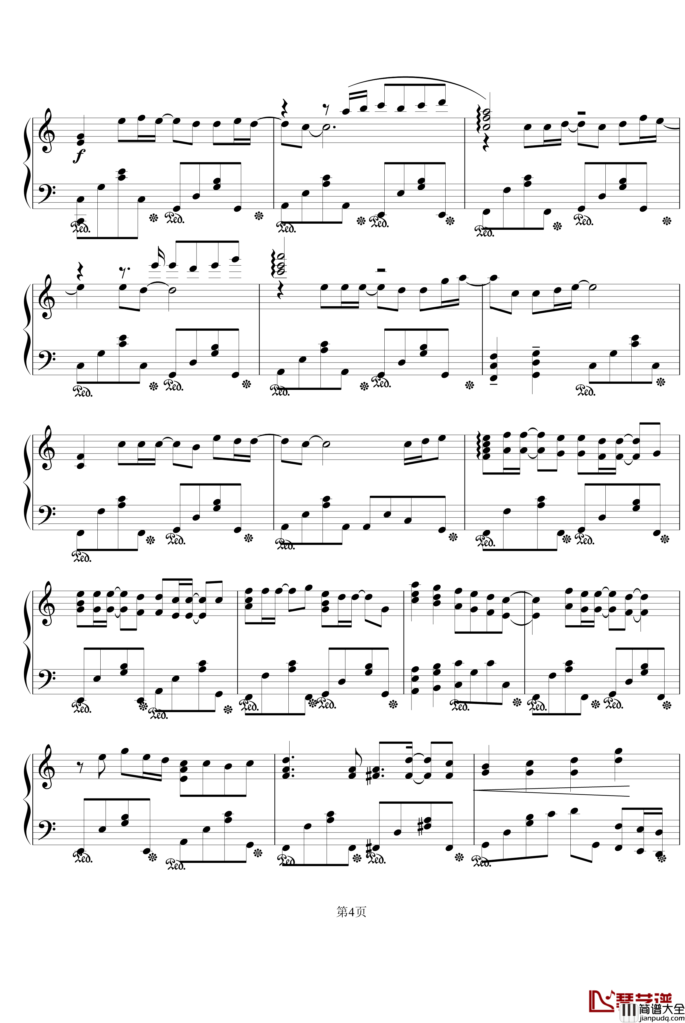 盛开在遗忘之后钢琴谱_名侦探柯南