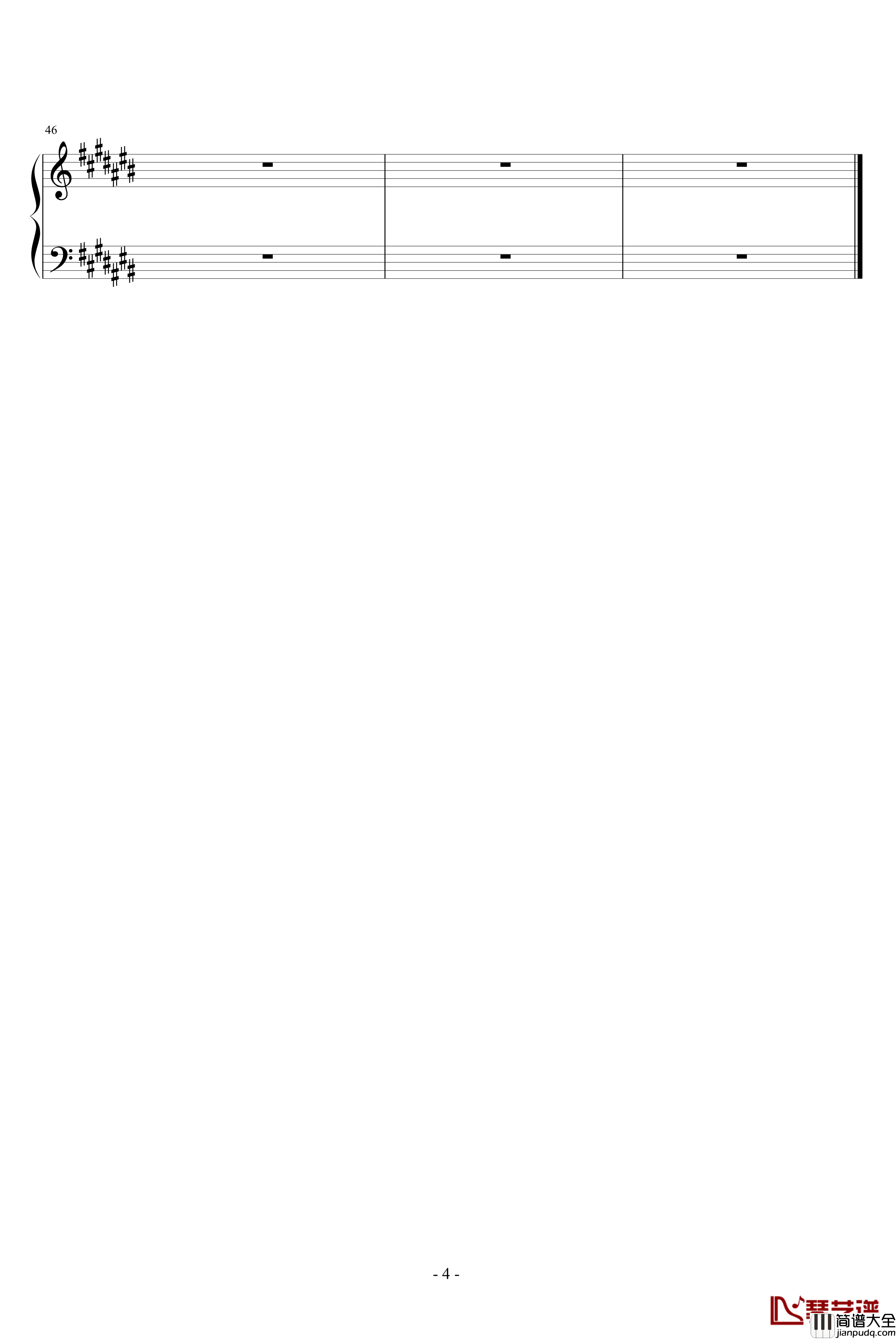 早餐钢琴谱_圆圆怕蚊子