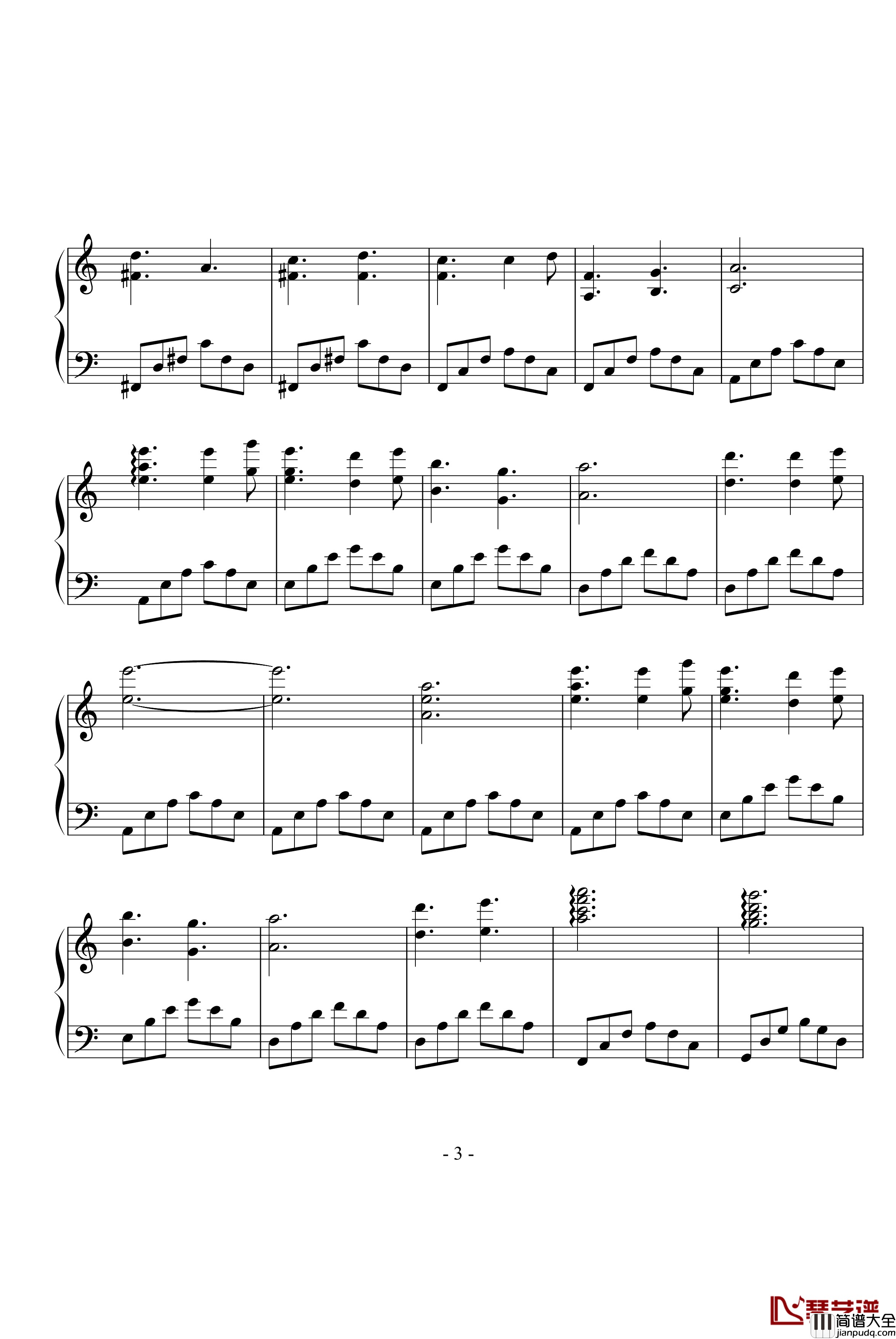 星空下的沉思钢琴谱_remix版_DB