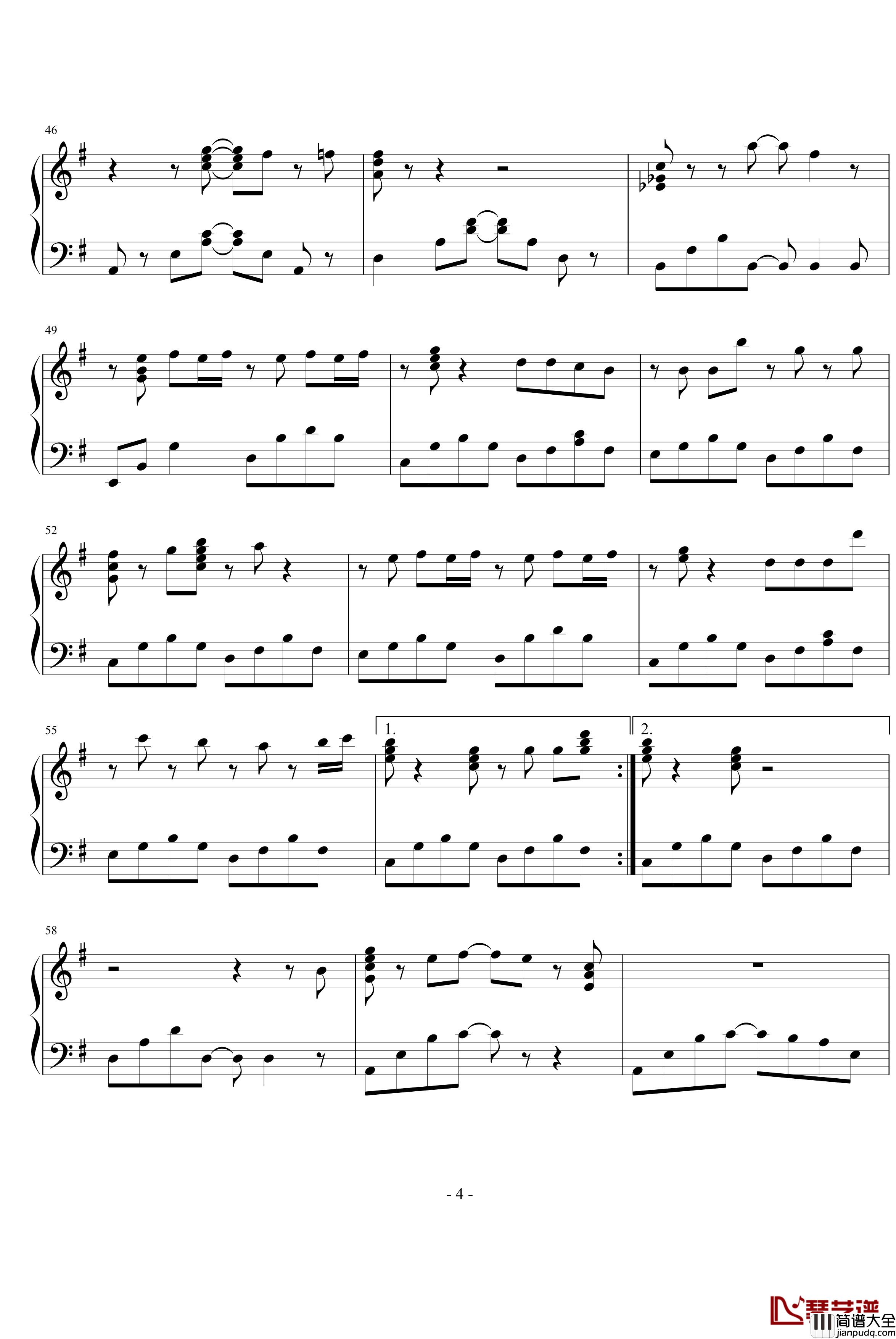 花葬钢琴谱_L'ArcenCiel_彩虹乐队