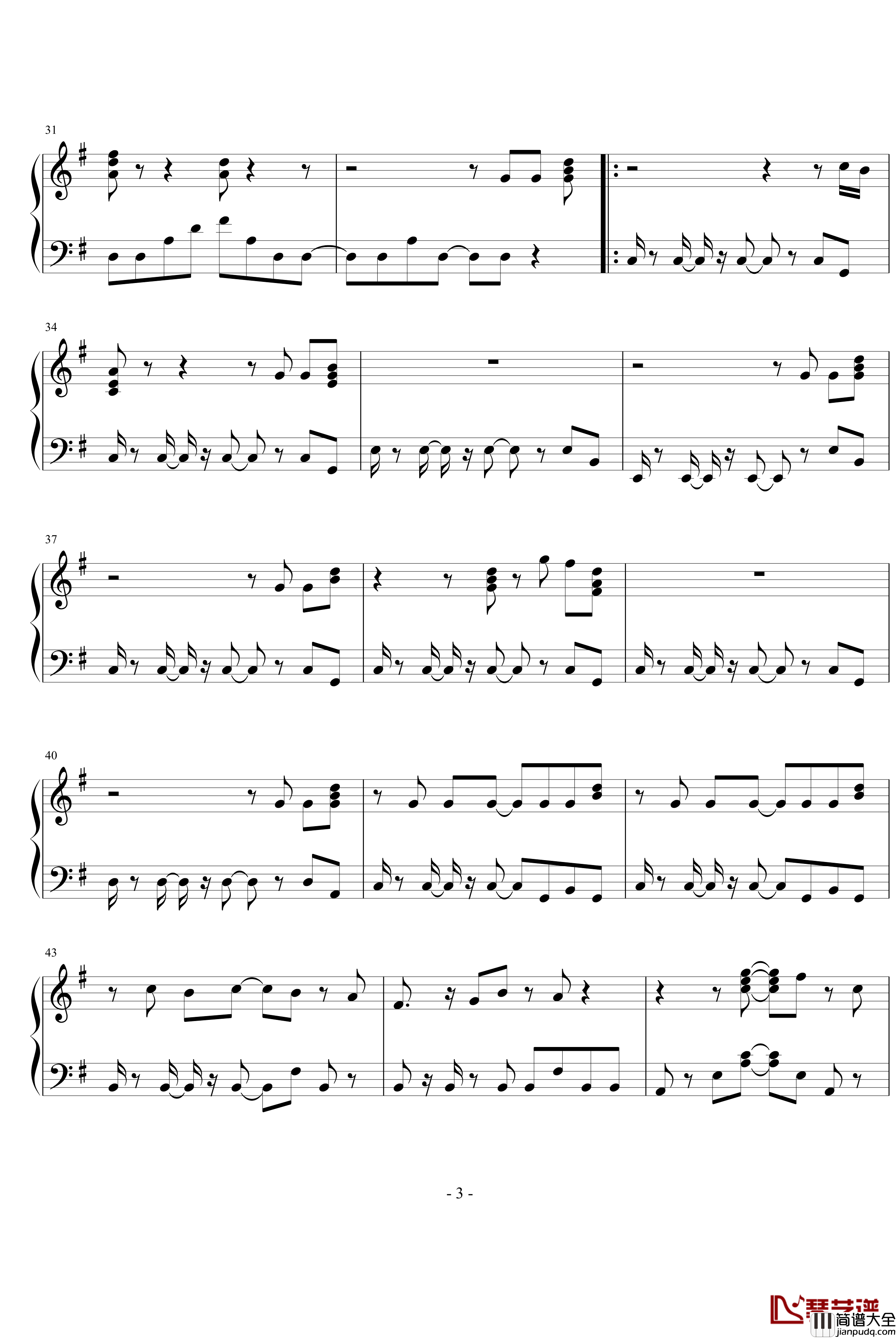 花葬钢琴谱_L'ArcenCiel_彩虹乐队