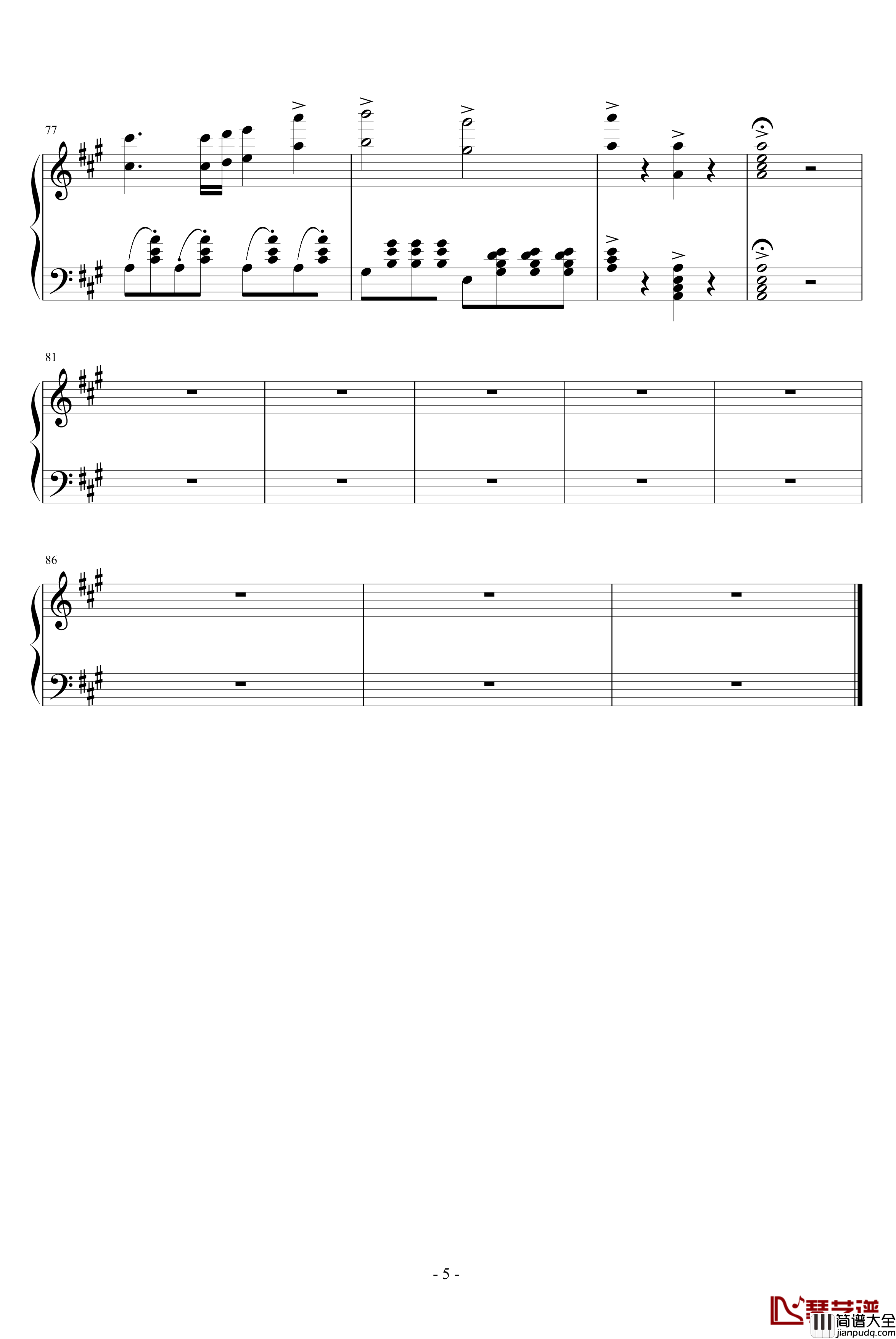 D大调奏鸣曲期盼钢琴谱_NNN999