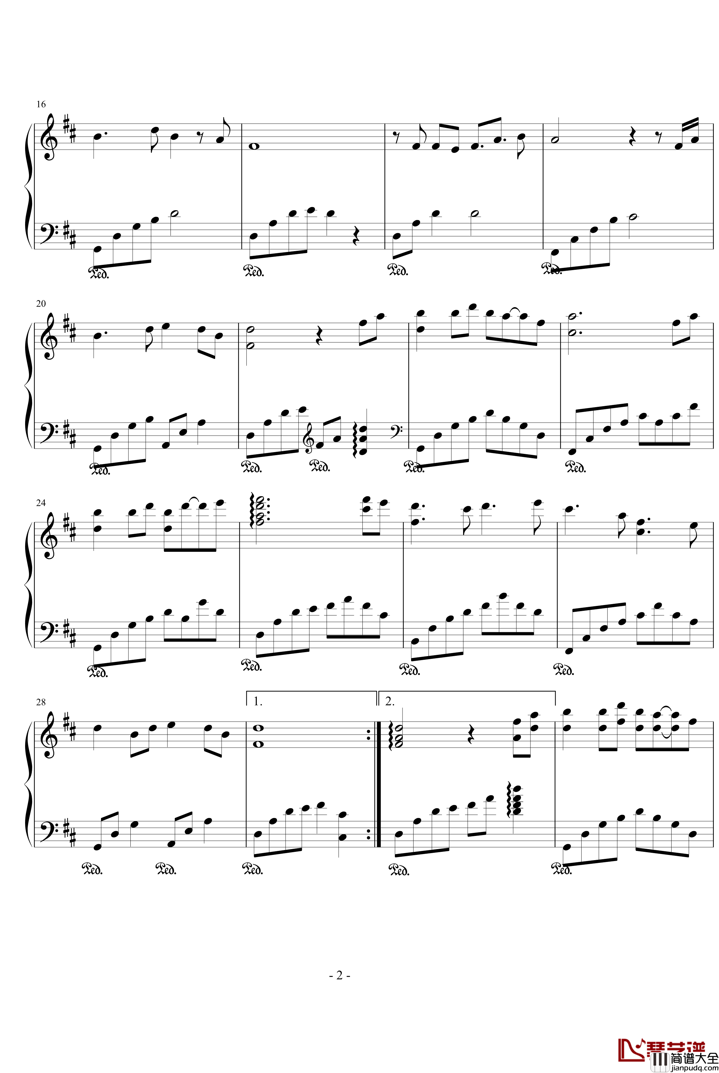 17岁少女的思念钢琴谱_深情の密碼