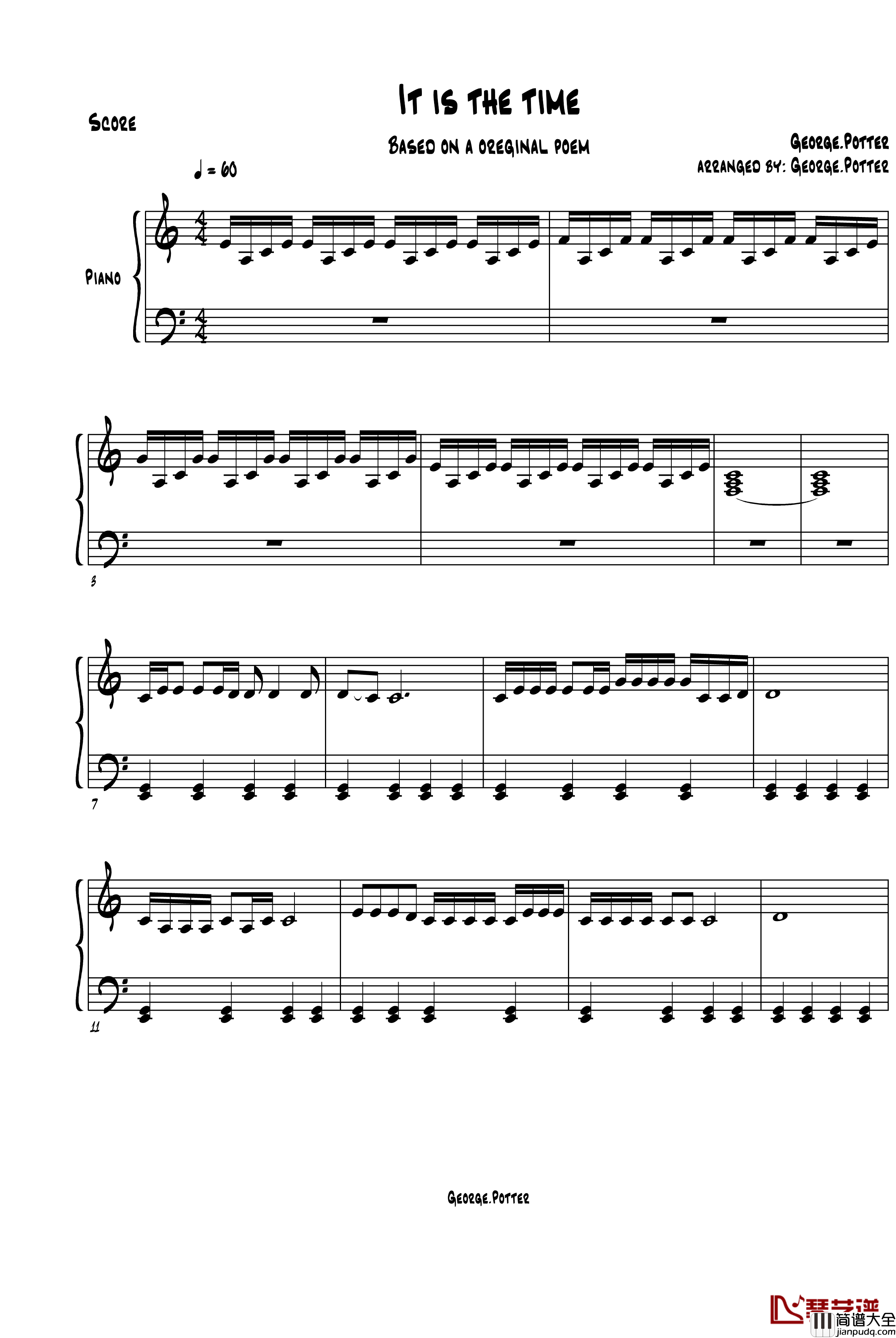 It_is_the_time钢琴谱_georgepotter