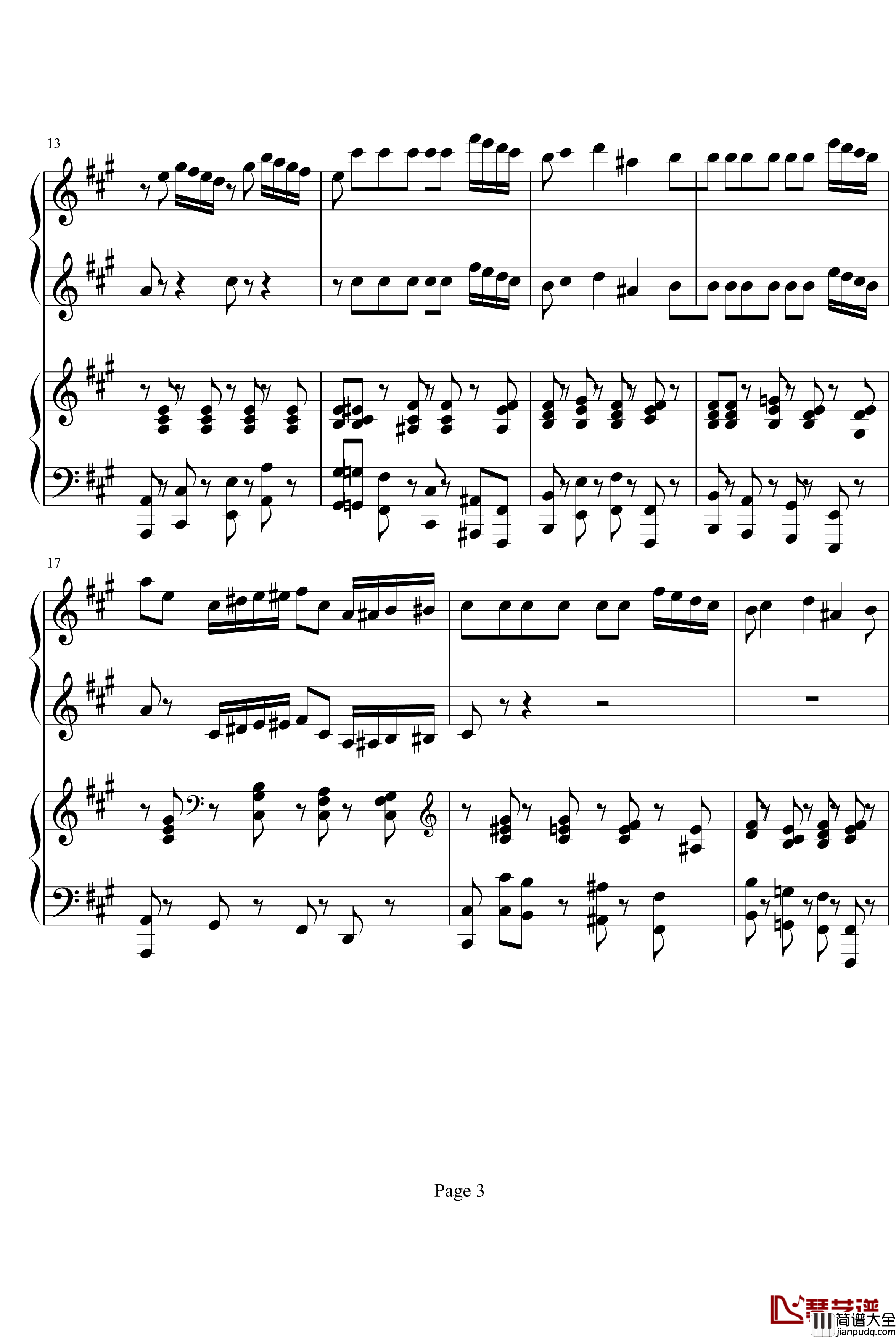 四小天鹅舞曲钢琴谱_柴科夫斯基_四手联弹版