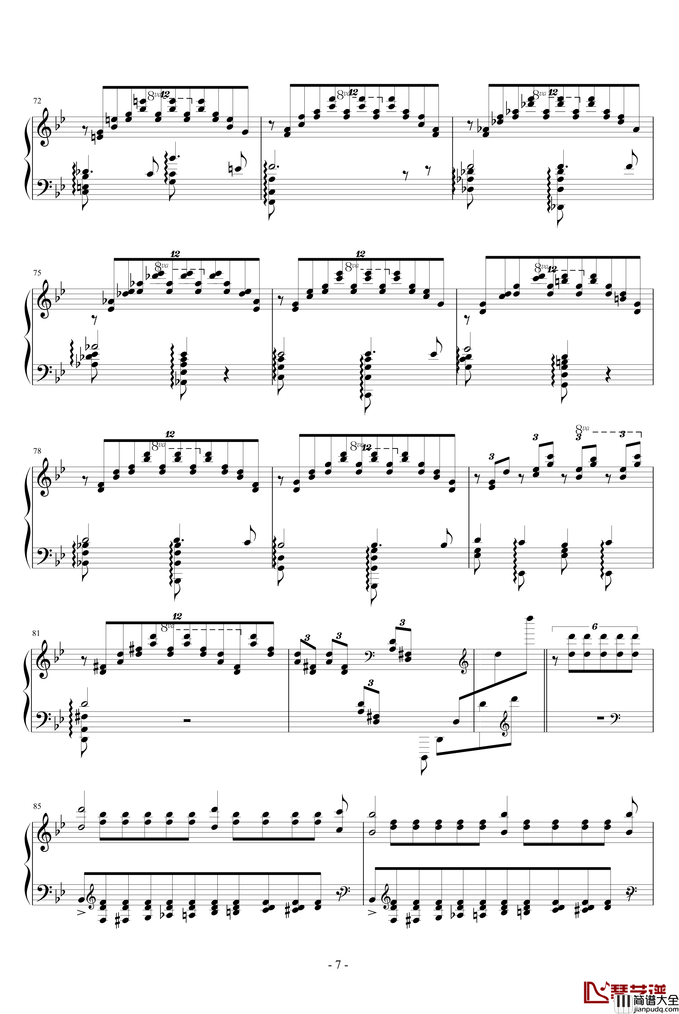 Mazeppa钢琴谱_超技练习曲第4首_李斯特