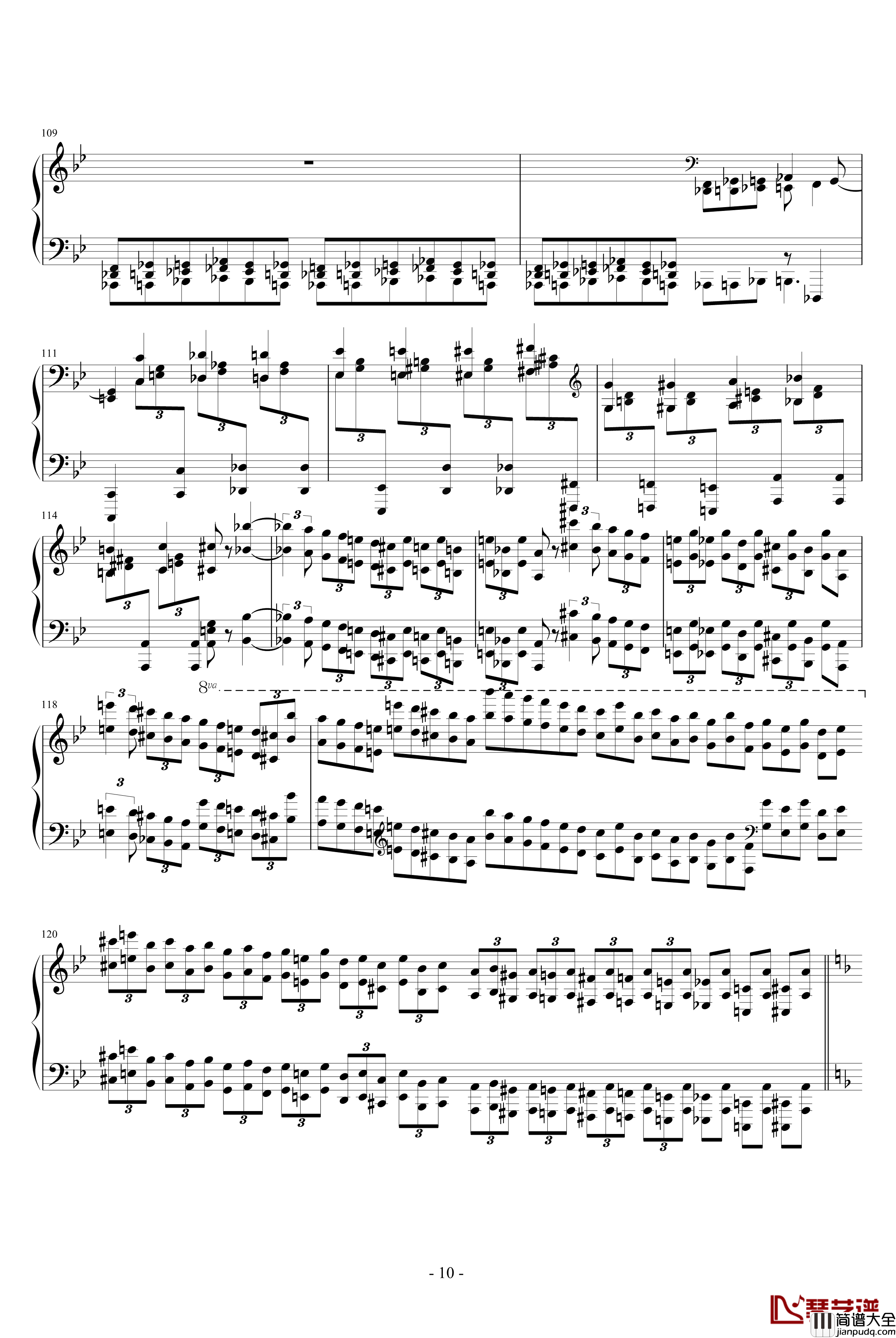 Mazeppa钢琴谱_超技练习曲第4首_李斯特