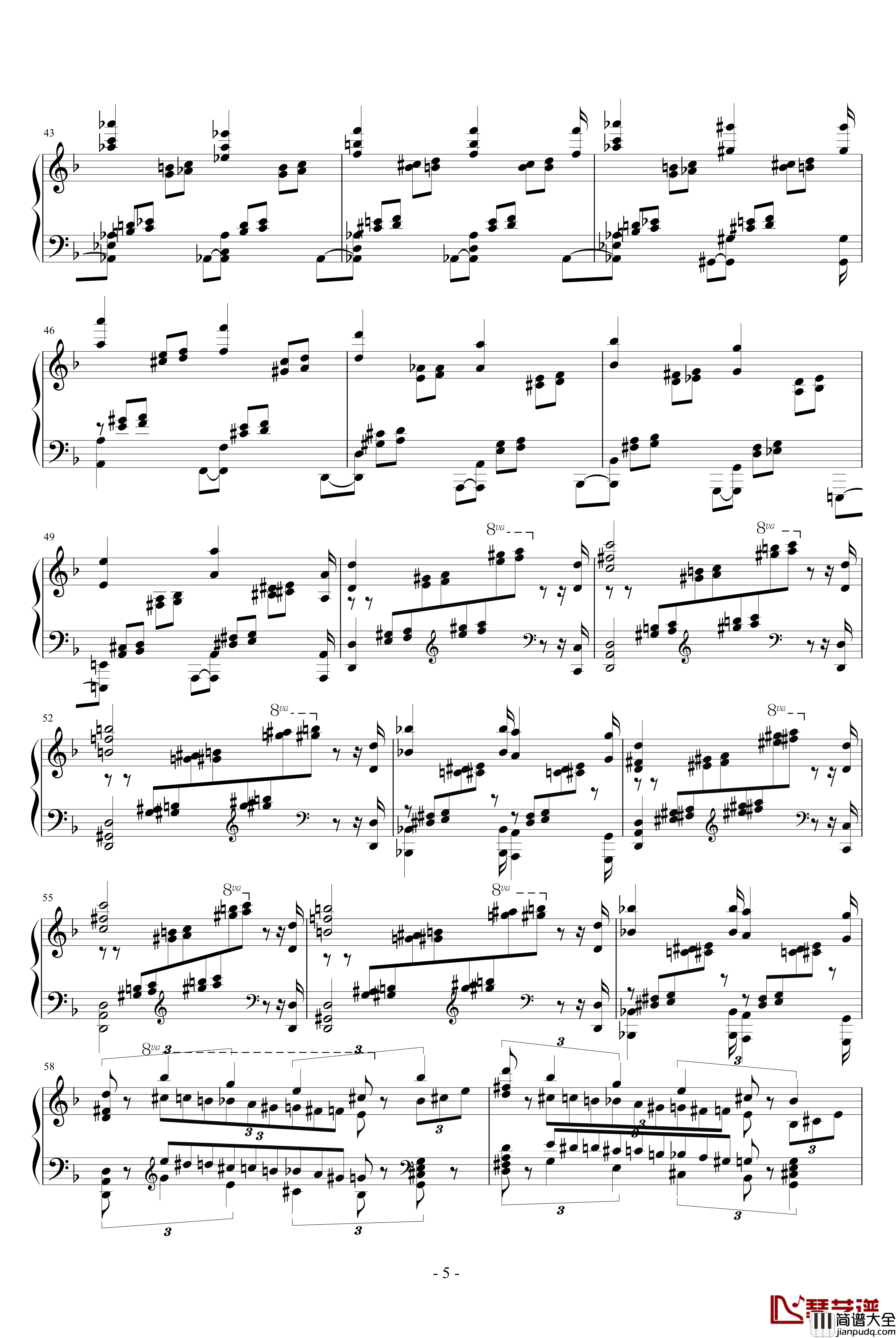 Mazeppa钢琴谱_超技练习曲第4首_李斯特