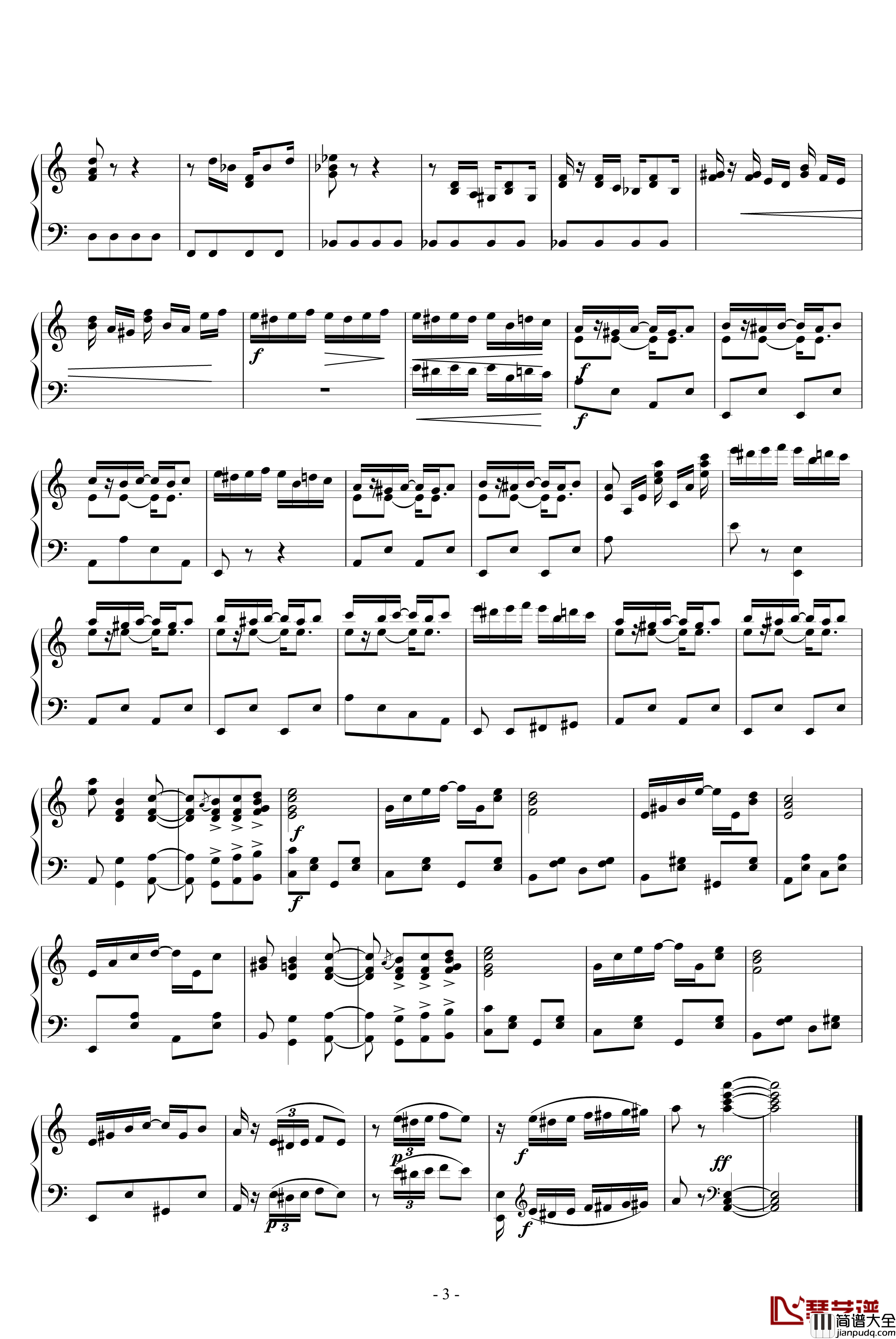 献给爱丽丝钢琴谱_爵士版_贝多芬_beethoven