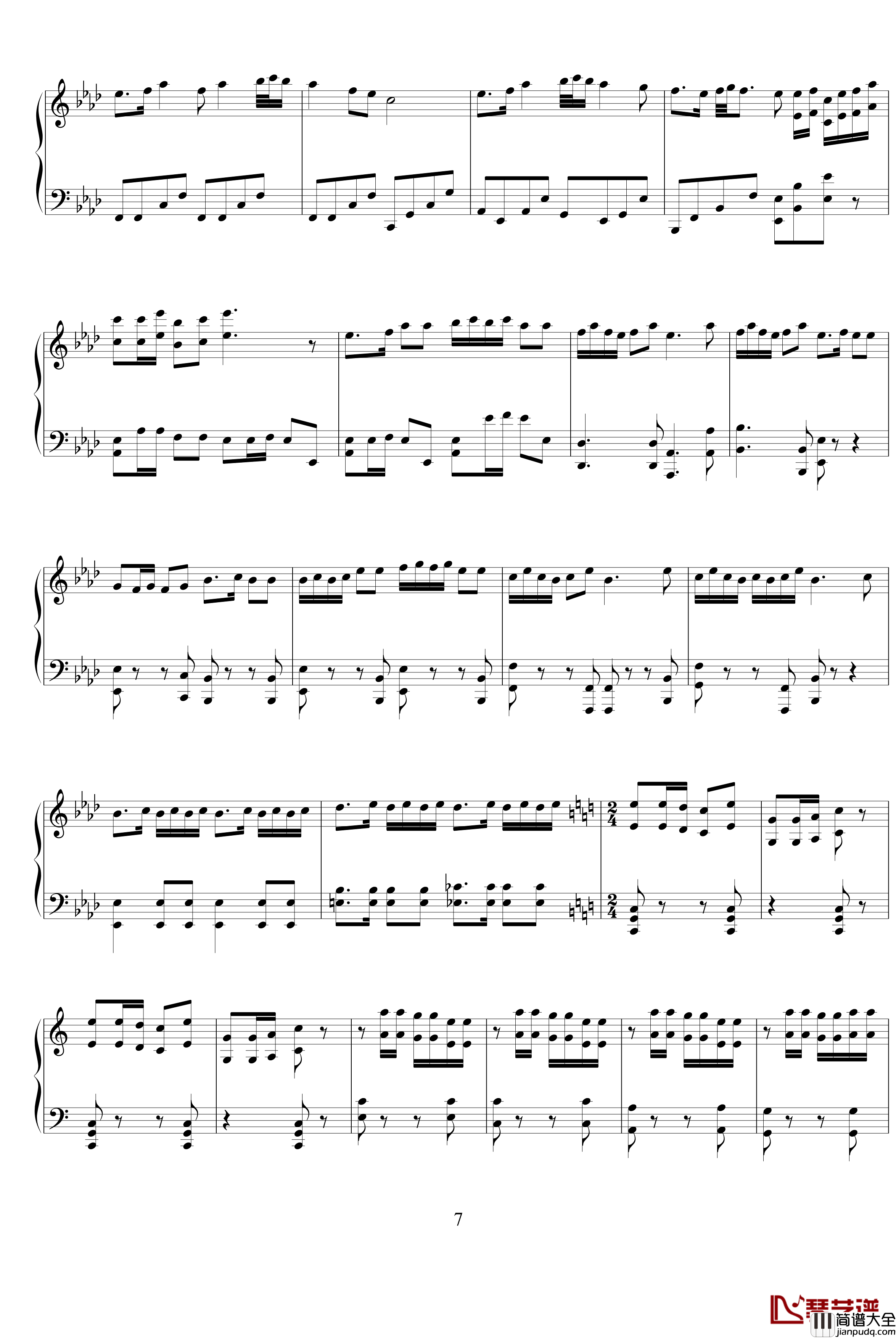 春节序曲钢琴谱_中国名曲