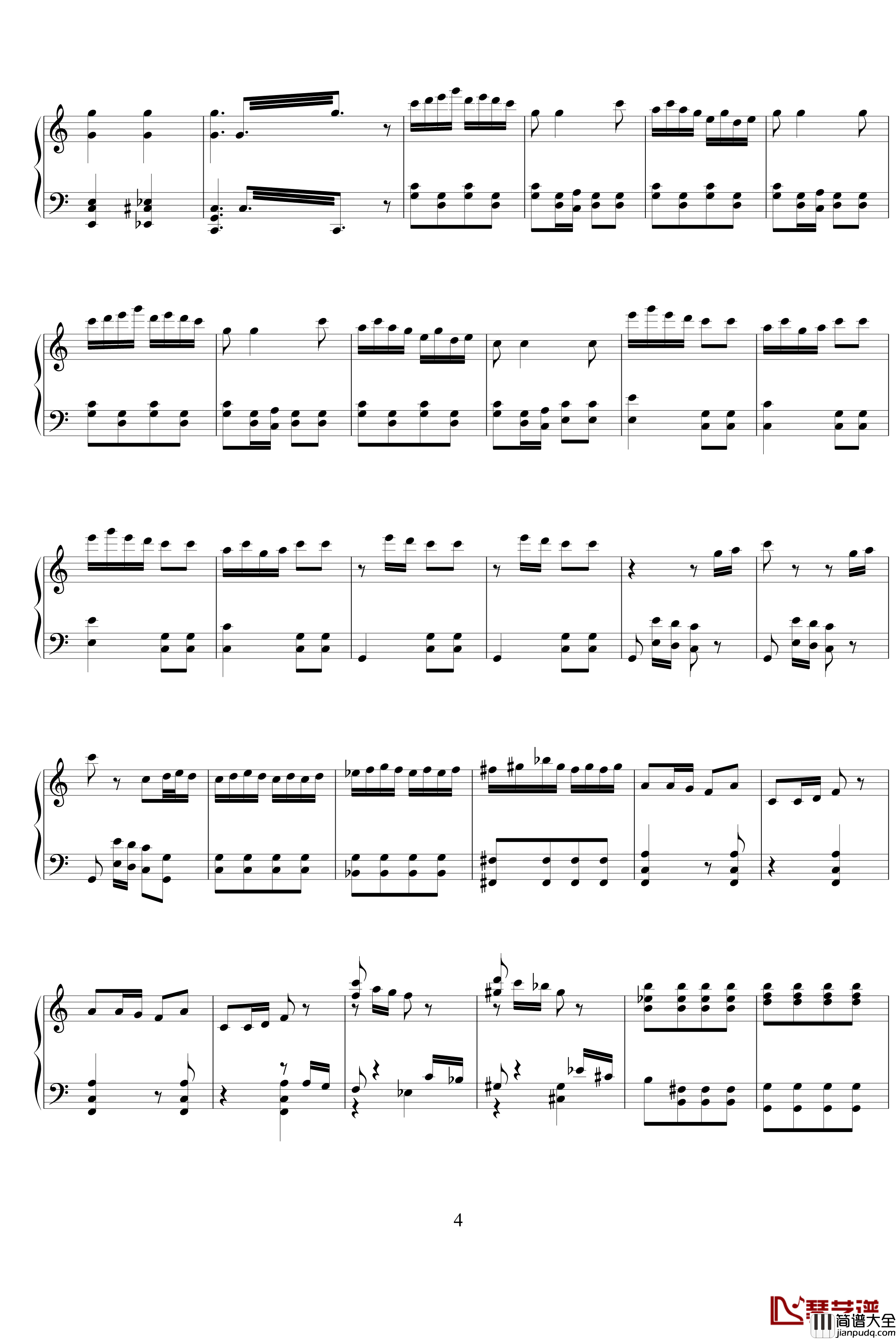 春节序曲钢琴谱_中国名曲