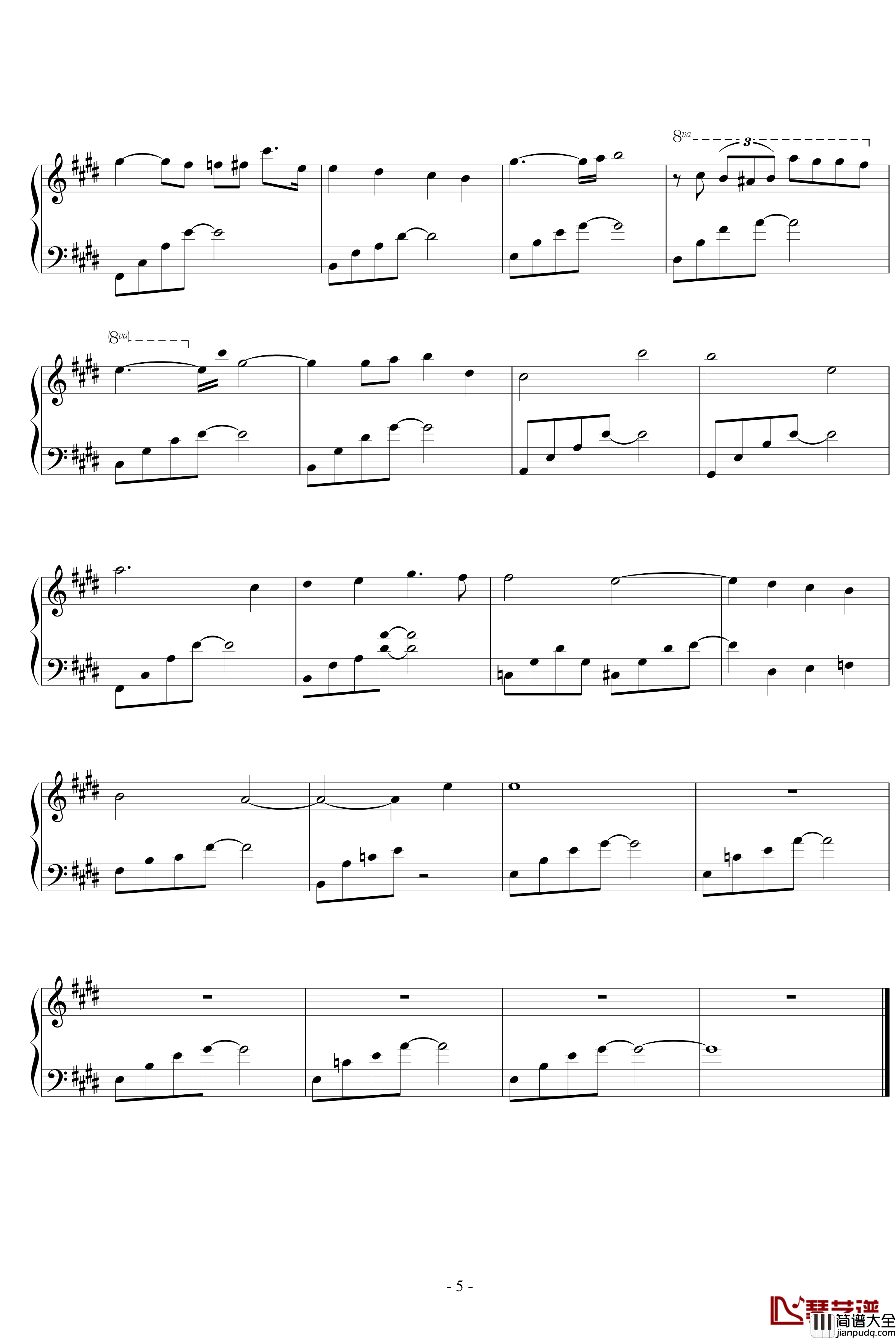 Lake_LouiseII钢琴谱_宁静的极致_仓本裕基