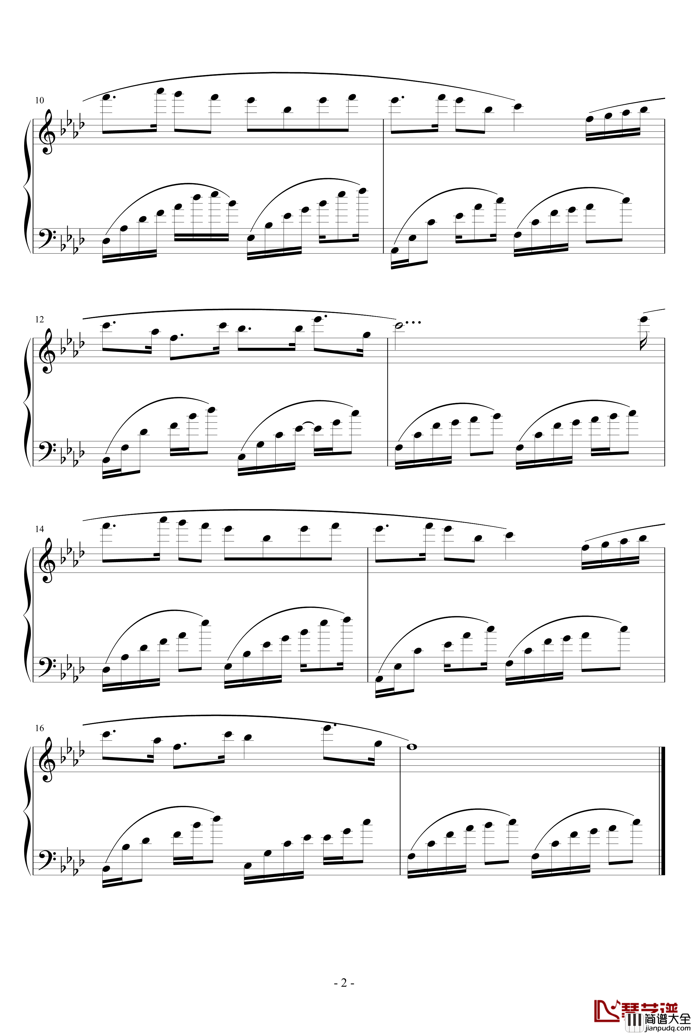 昔影钢琴谱_轩辕剑