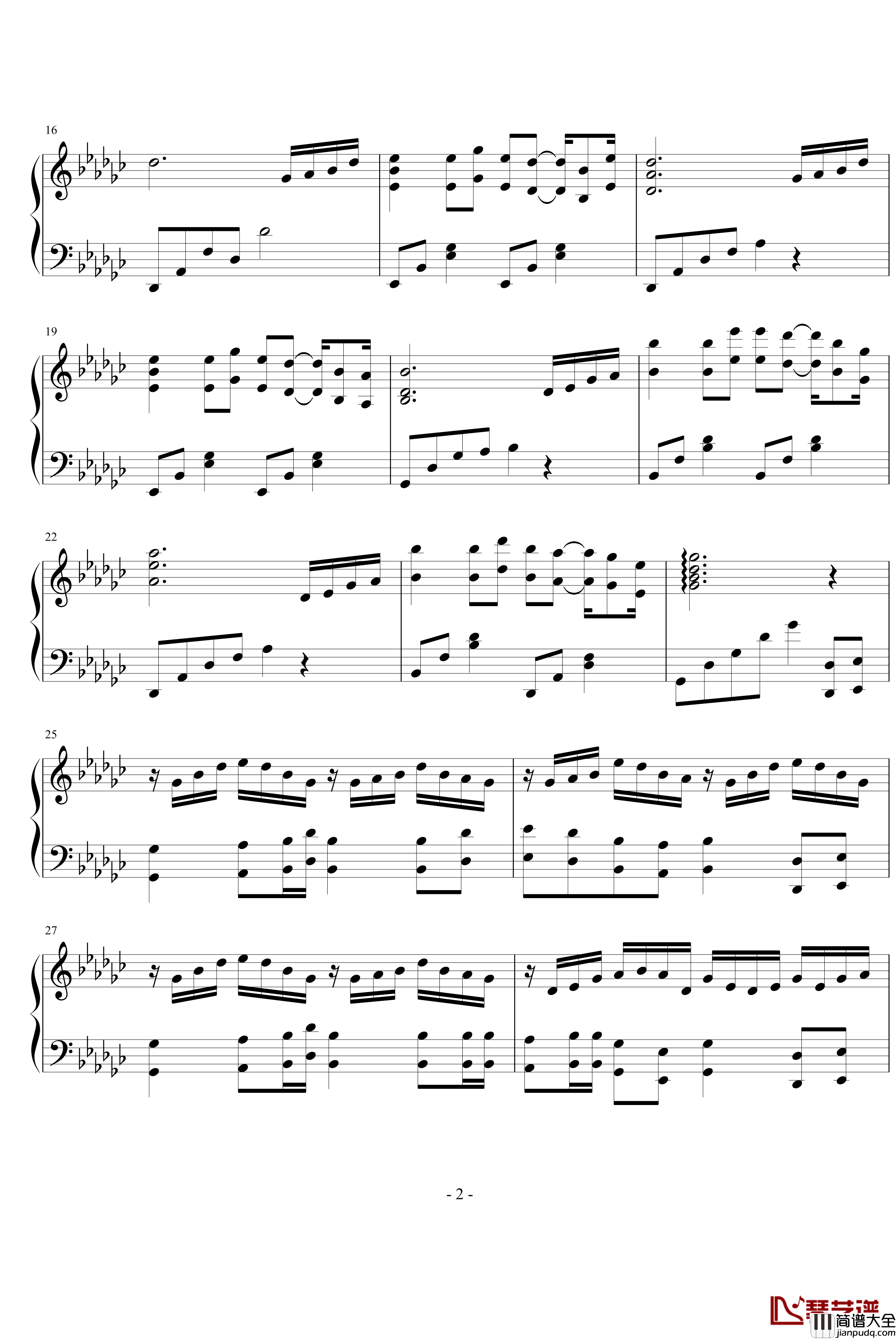 小小竹排江中游钢琴谱_E大调的天空