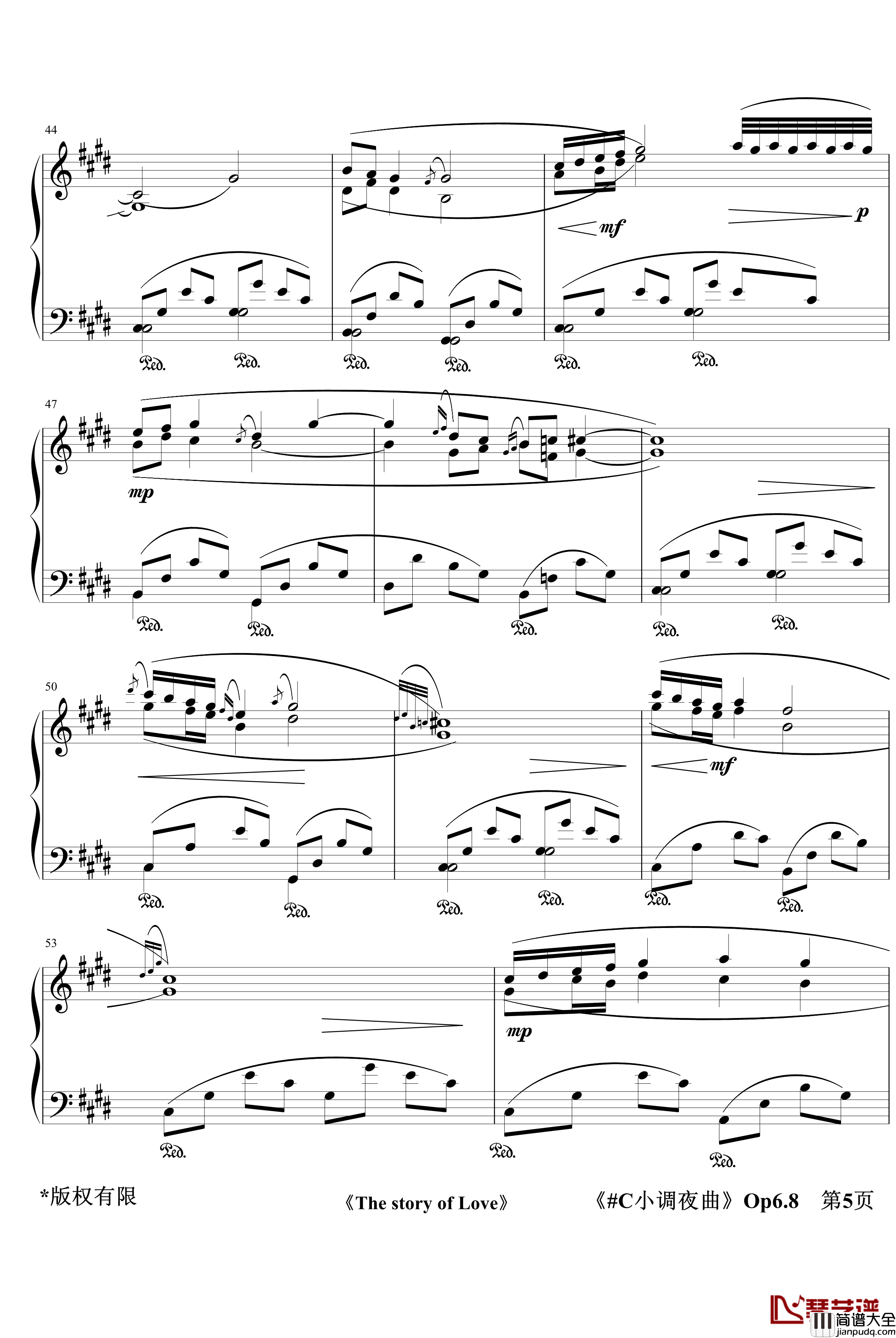 C小调夜曲Op6.8钢琴谱_jerry5743