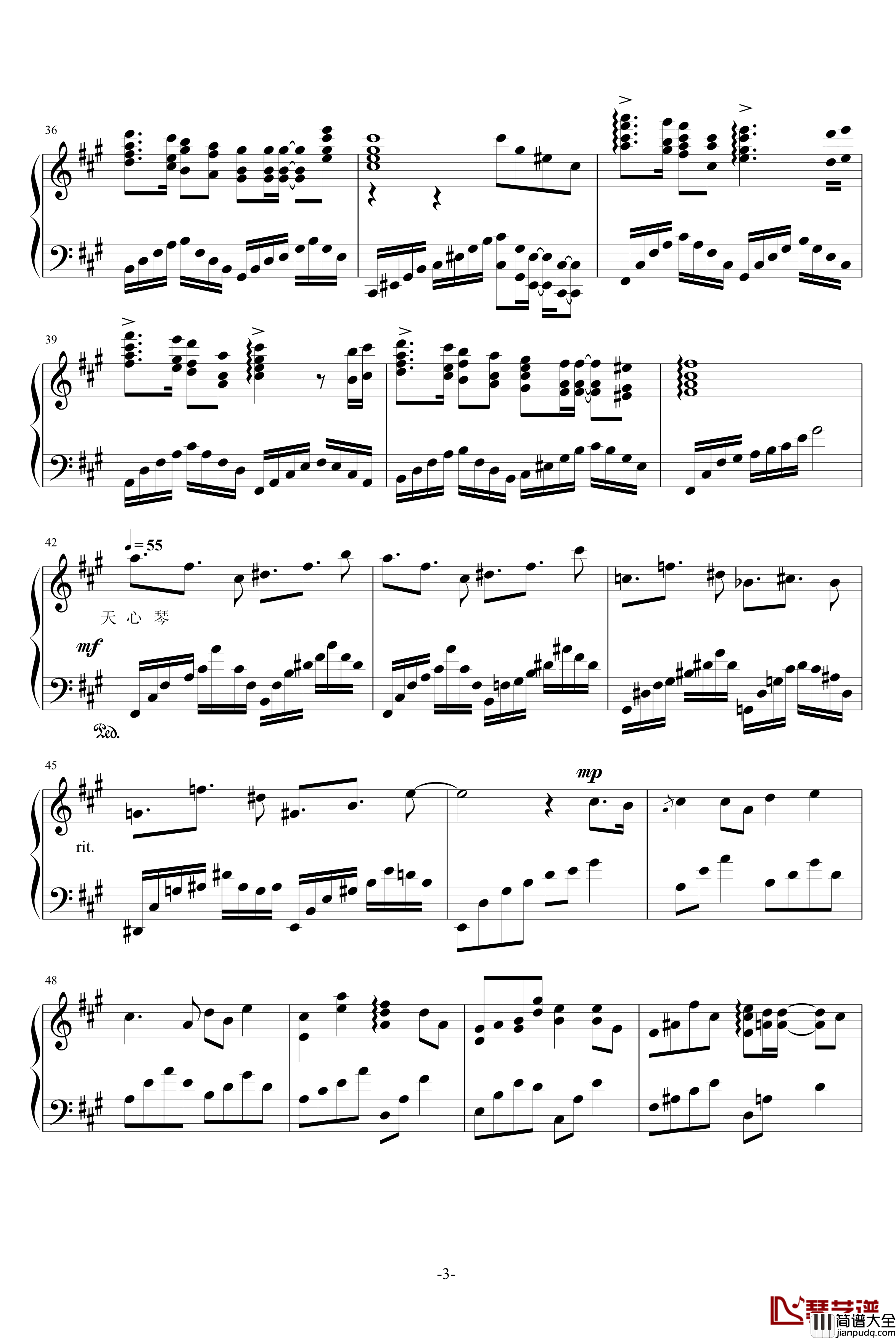 夜雨的泪钢琴谱_虫钢群星