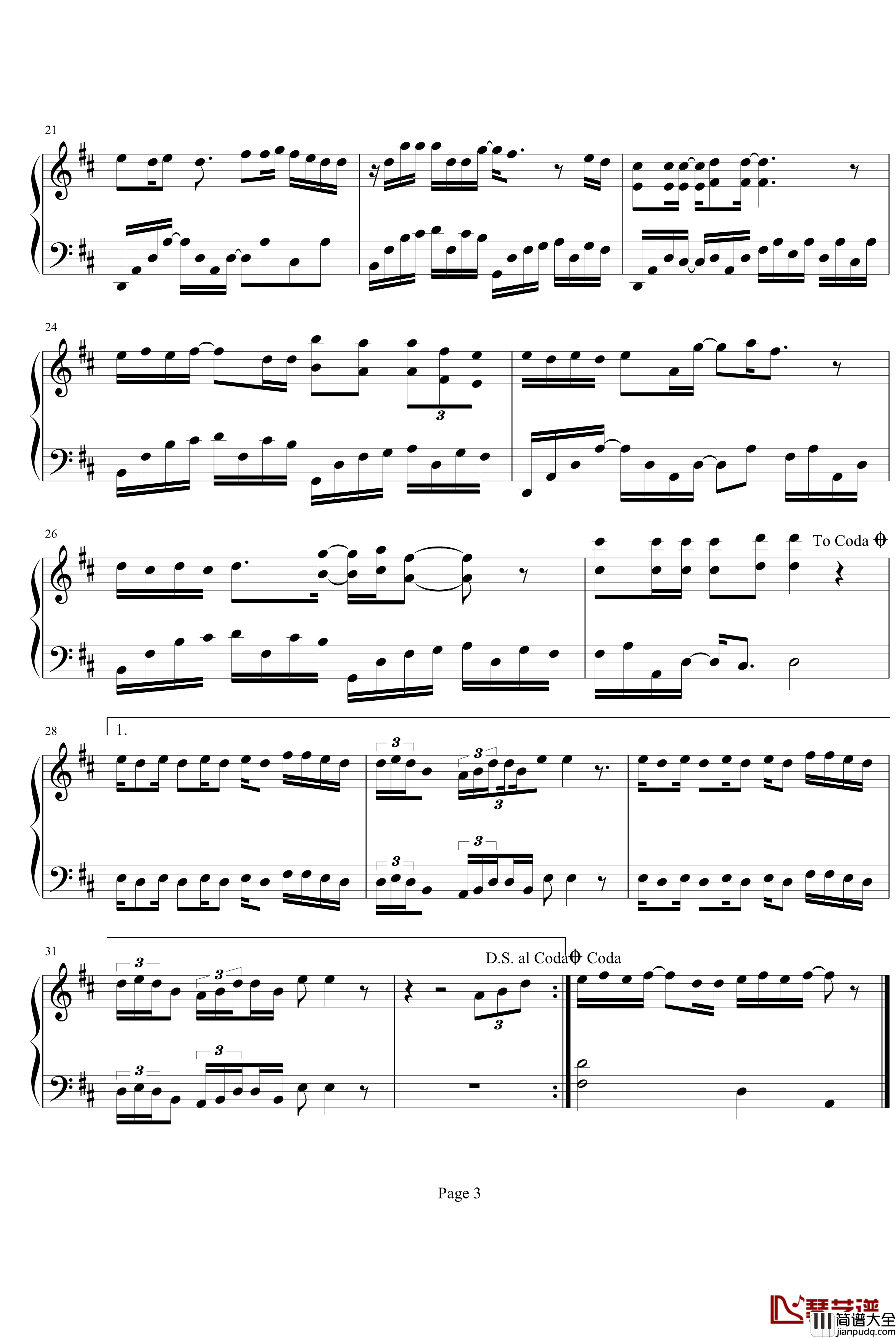 如果没有钢琴谱_钢琴演奏版_梁静茹